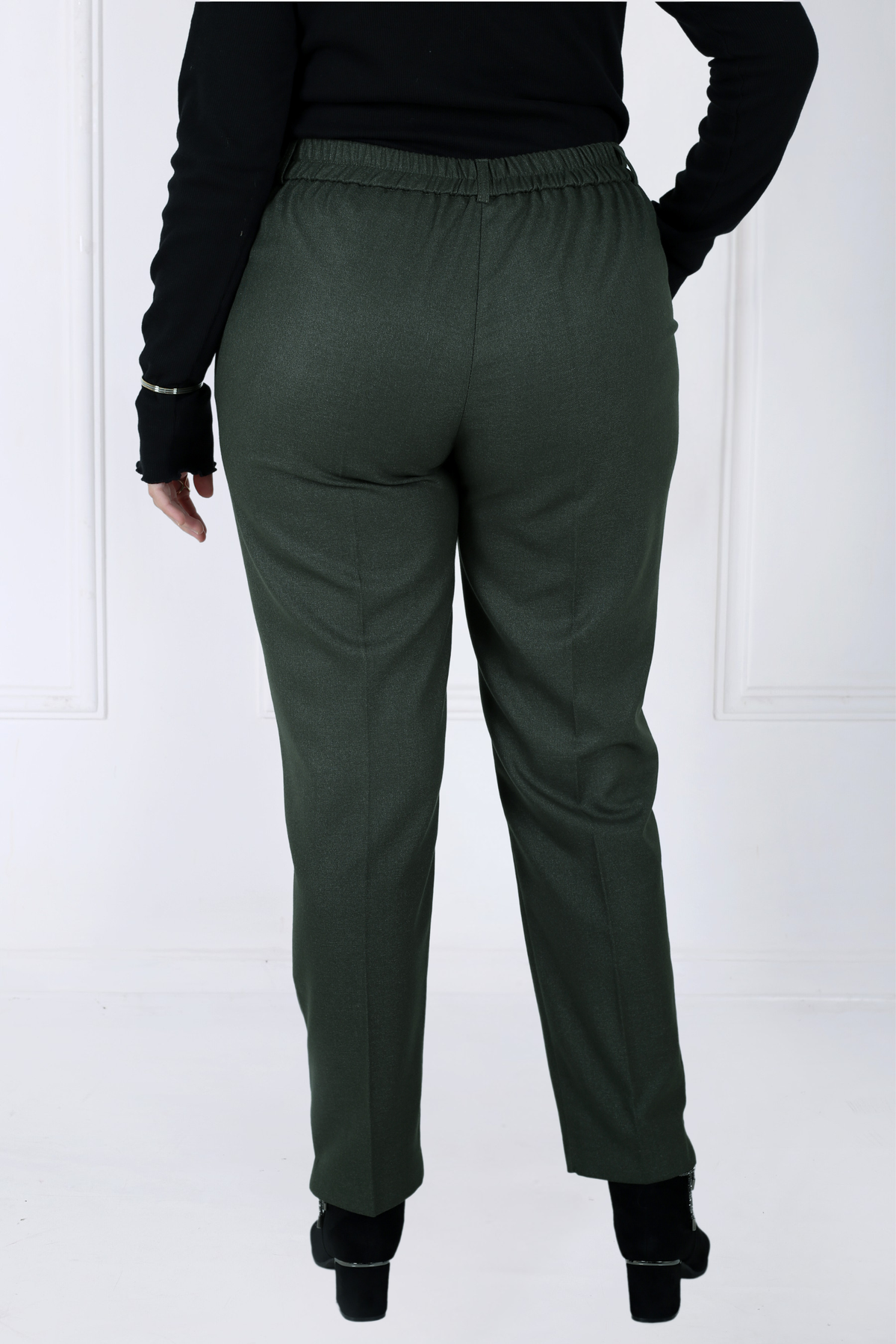 Pantalon Femme - Classique à Fentes CE Chaud - Flanelle Drapée