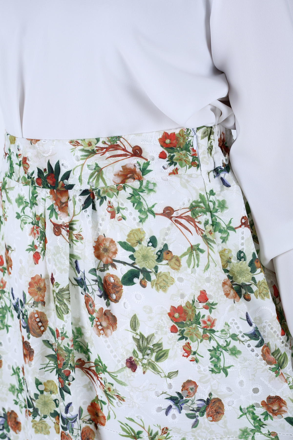 Jupe Longue Avec Doublure - Broderie Anglaise