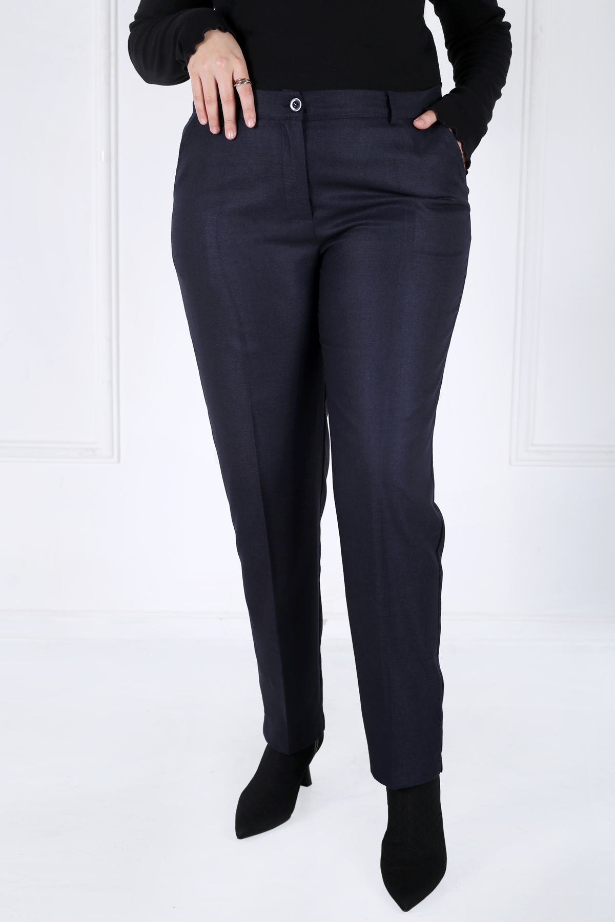 Pantalon Femme - Classique à Fentes Chaud - Flanelle Drapée