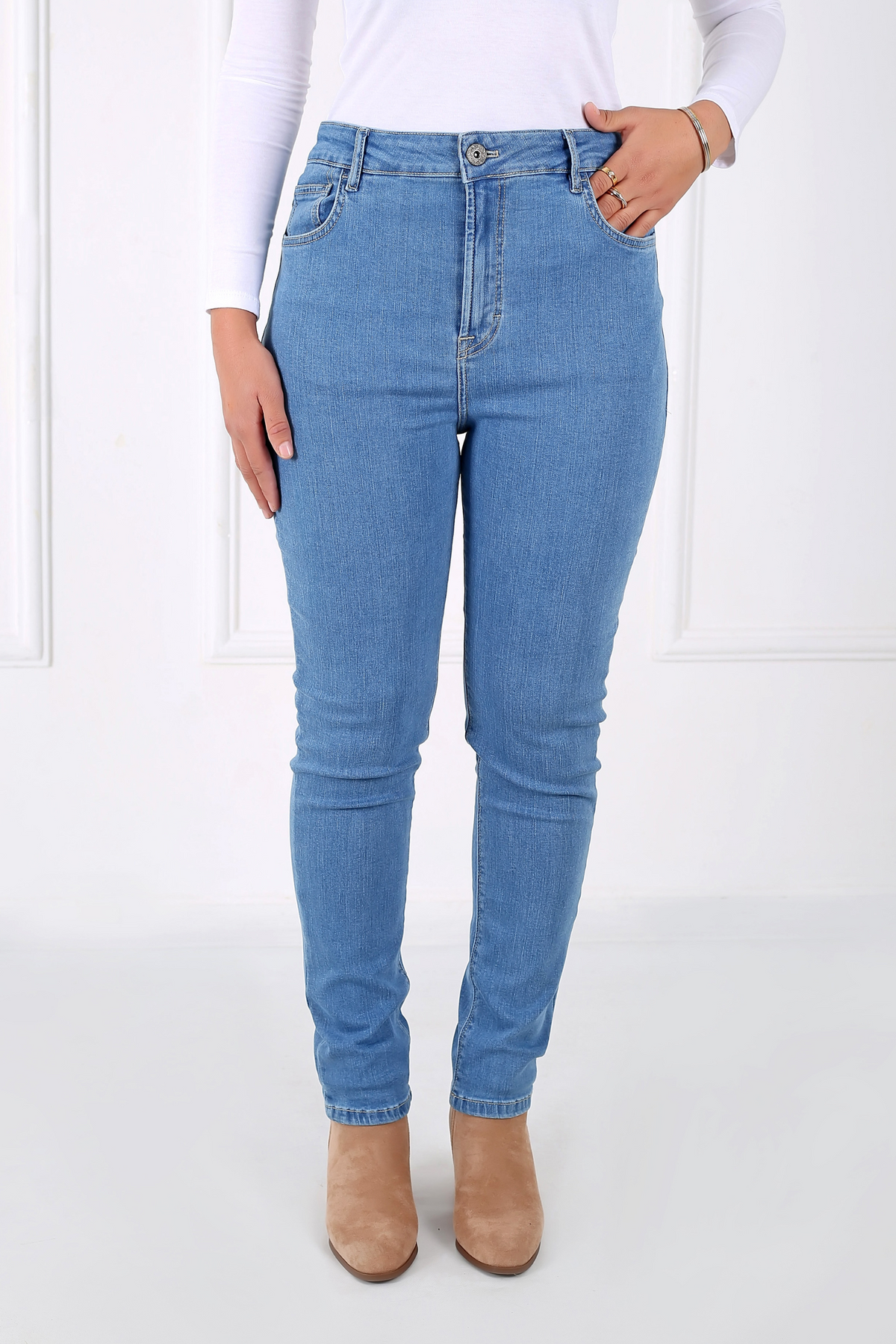 Pantalon Femme - Jean Taille Haute