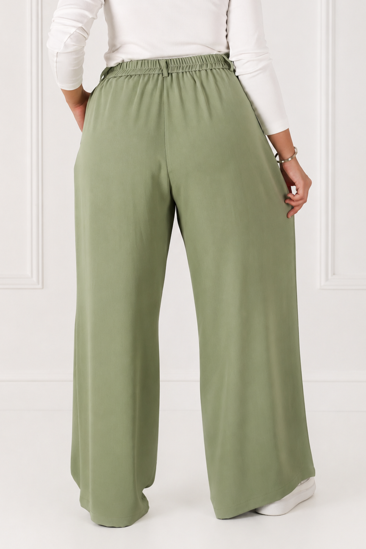 Pantalon Femme - Palazzo à Plis - Crêpe Corée