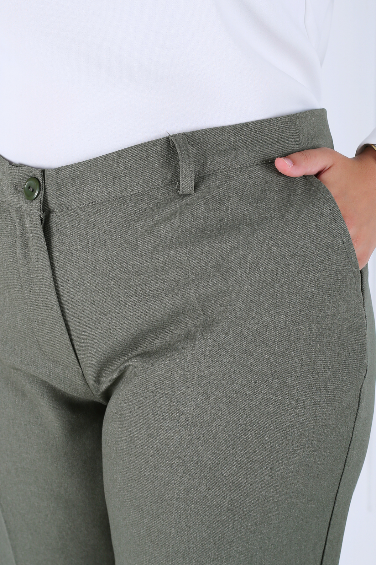 Pantalon Femme - Classique à Fentes - Flanelle