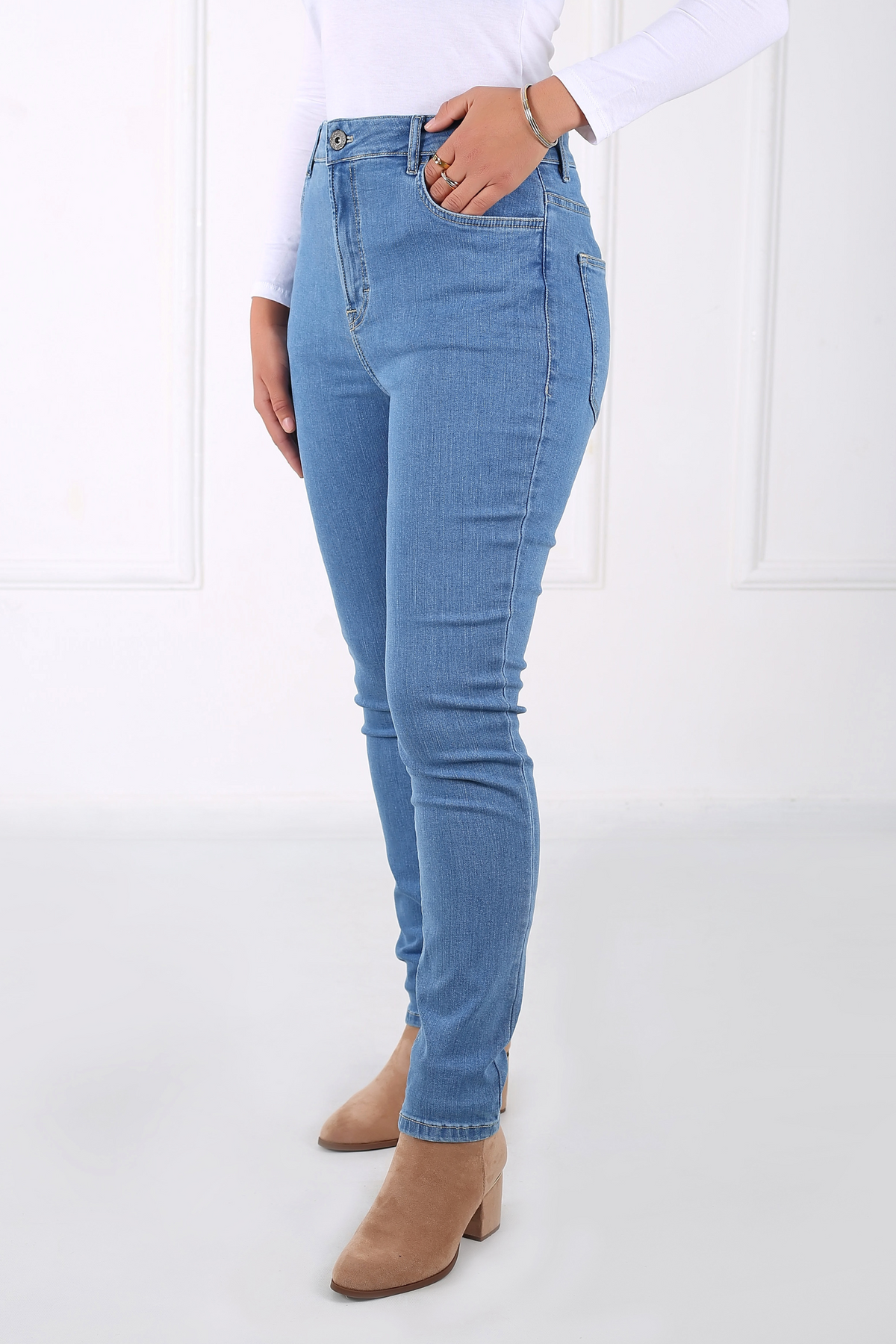 Pantalon Femme - Jean Taille Haute