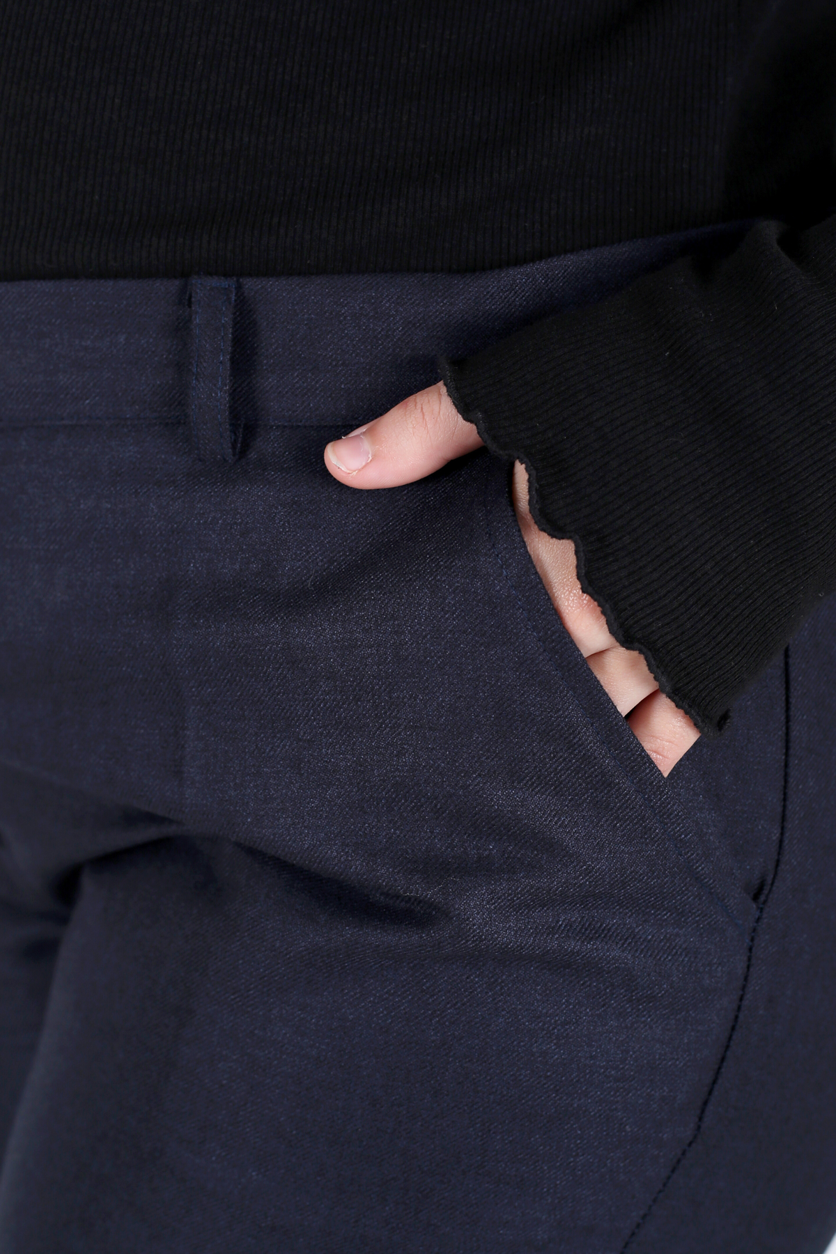 Pantalon Femme - Classique à Fentes Chaud - Flanelle Drapée