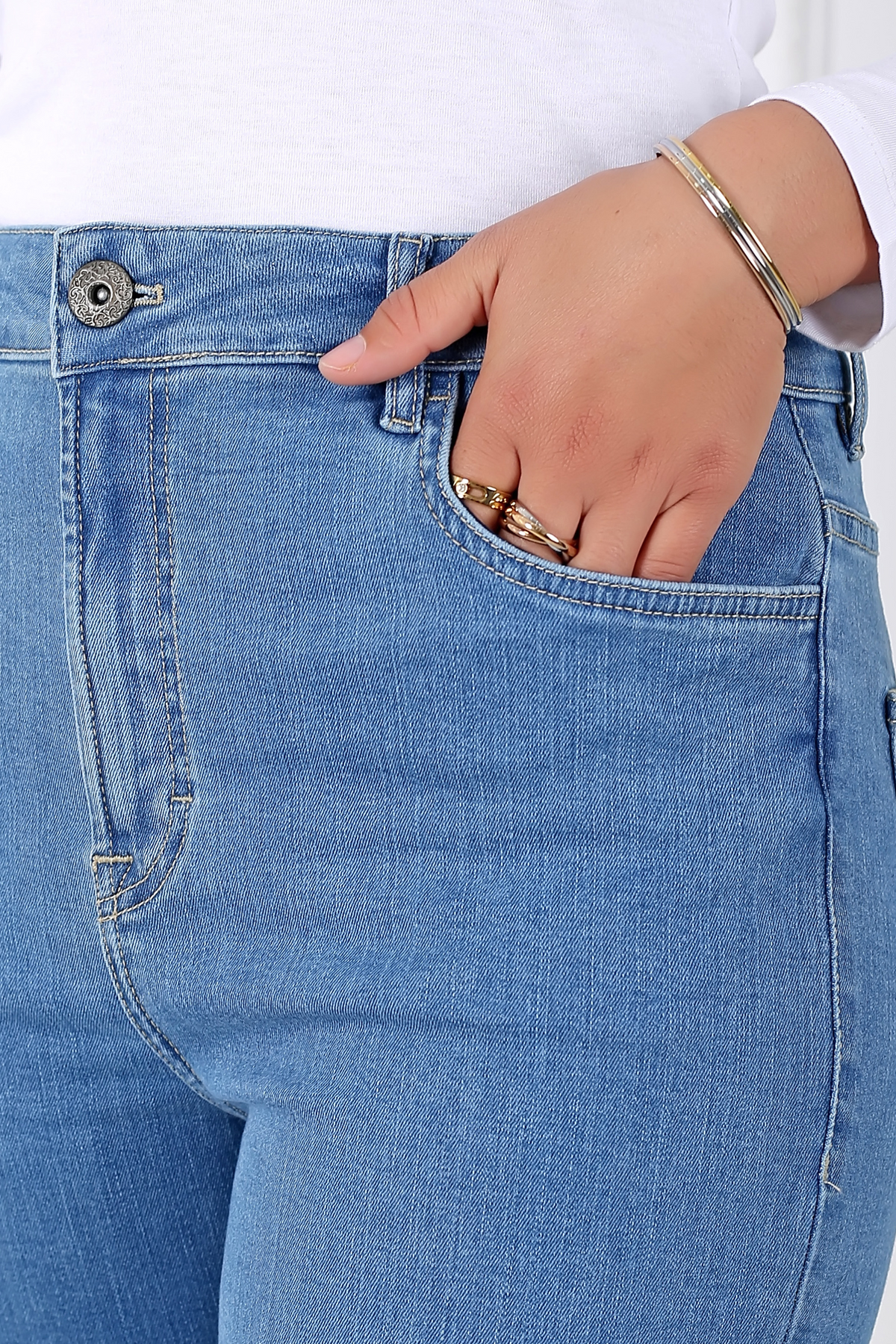 Pantalon Femme - Jean Taille Haute
