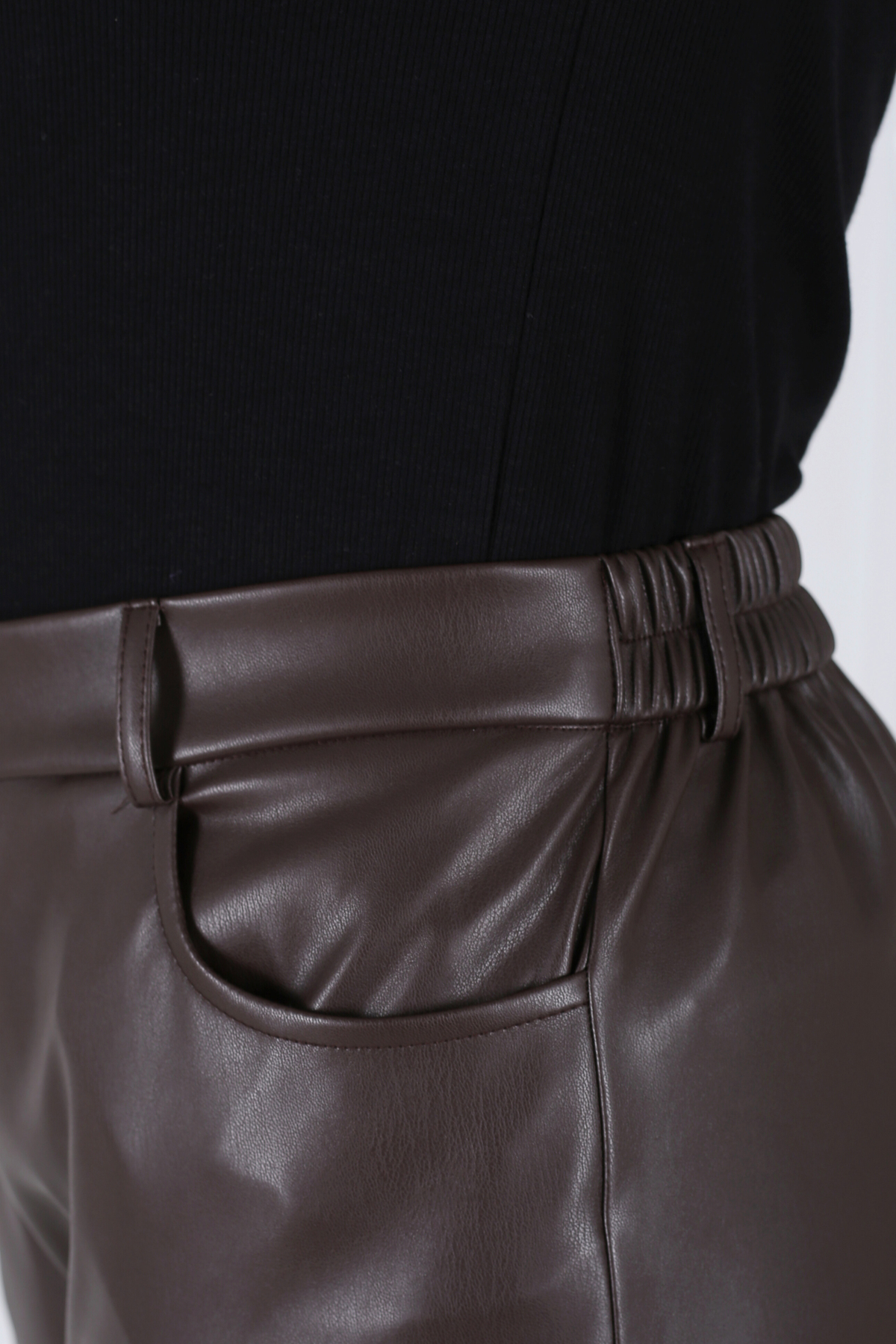 Pantalon Femme - Large Chaud - Simili Cuir Etirable