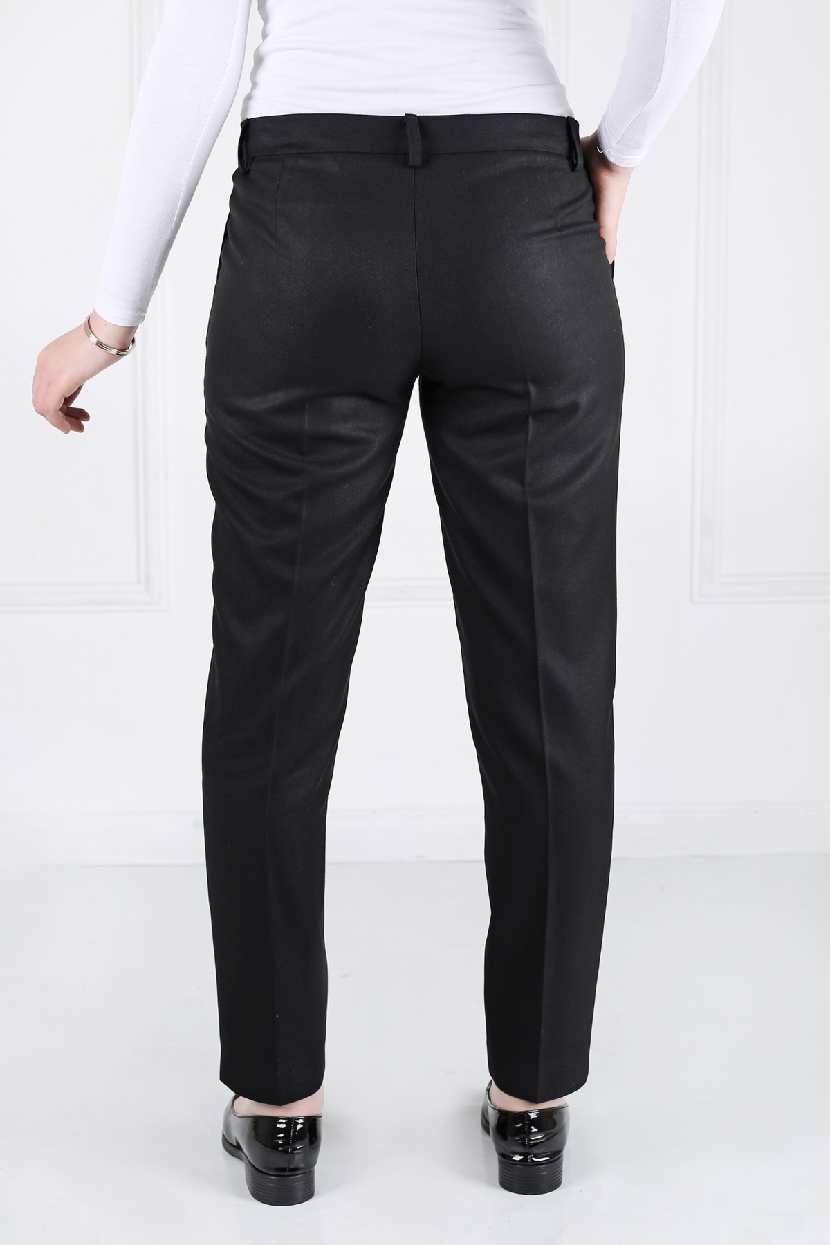 Pantalon Femme - Classique à Fentes - Flanelle Drapée