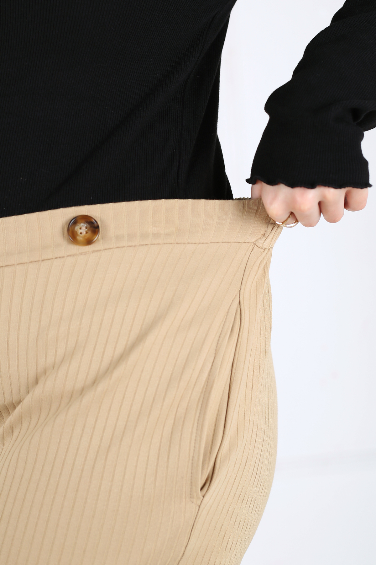 Pantalon Femme - Large à 2 Boutons - Milano Etirable