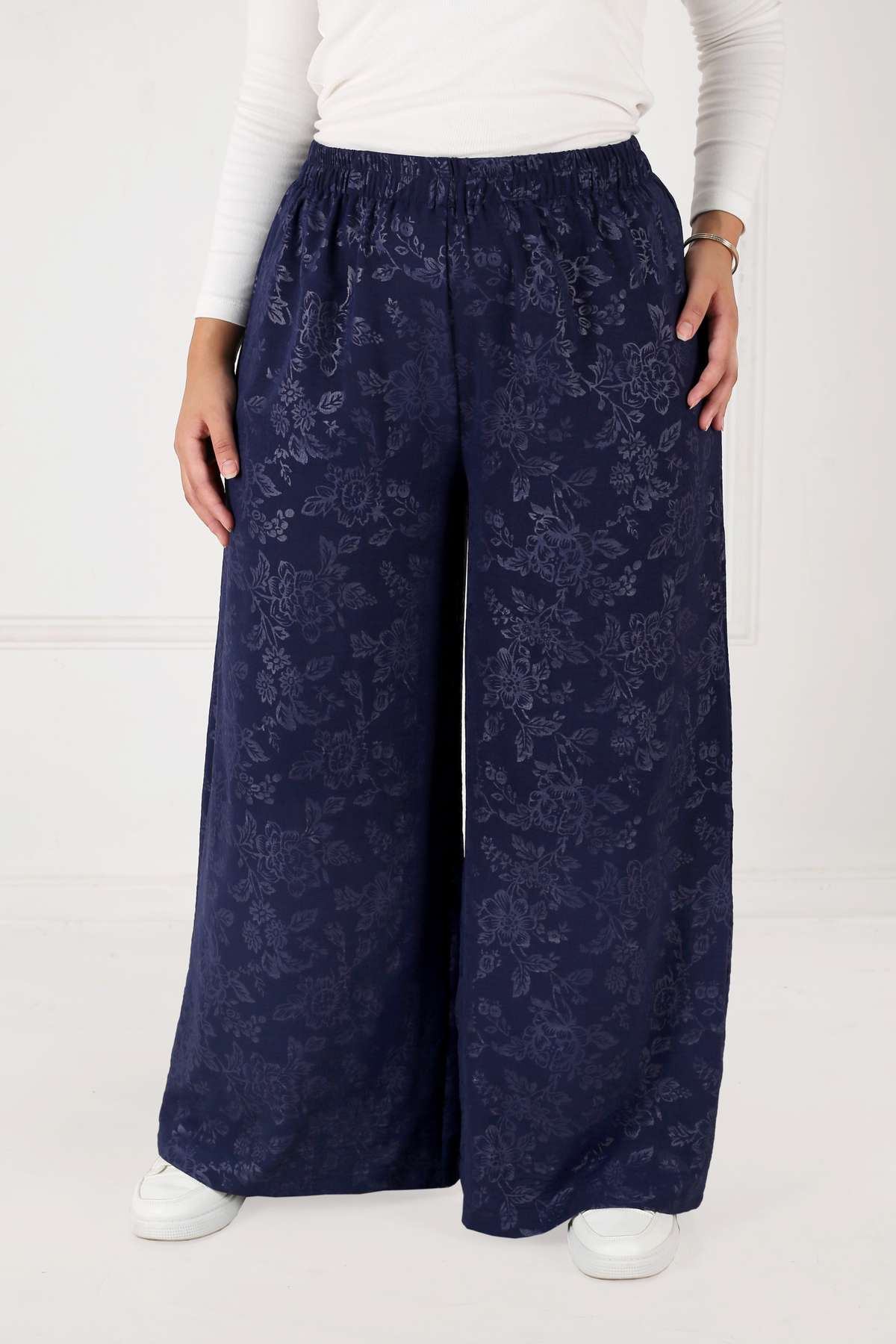 Pantalon Femme - Pantalon Jupe - Crêpe Crush à Motifs