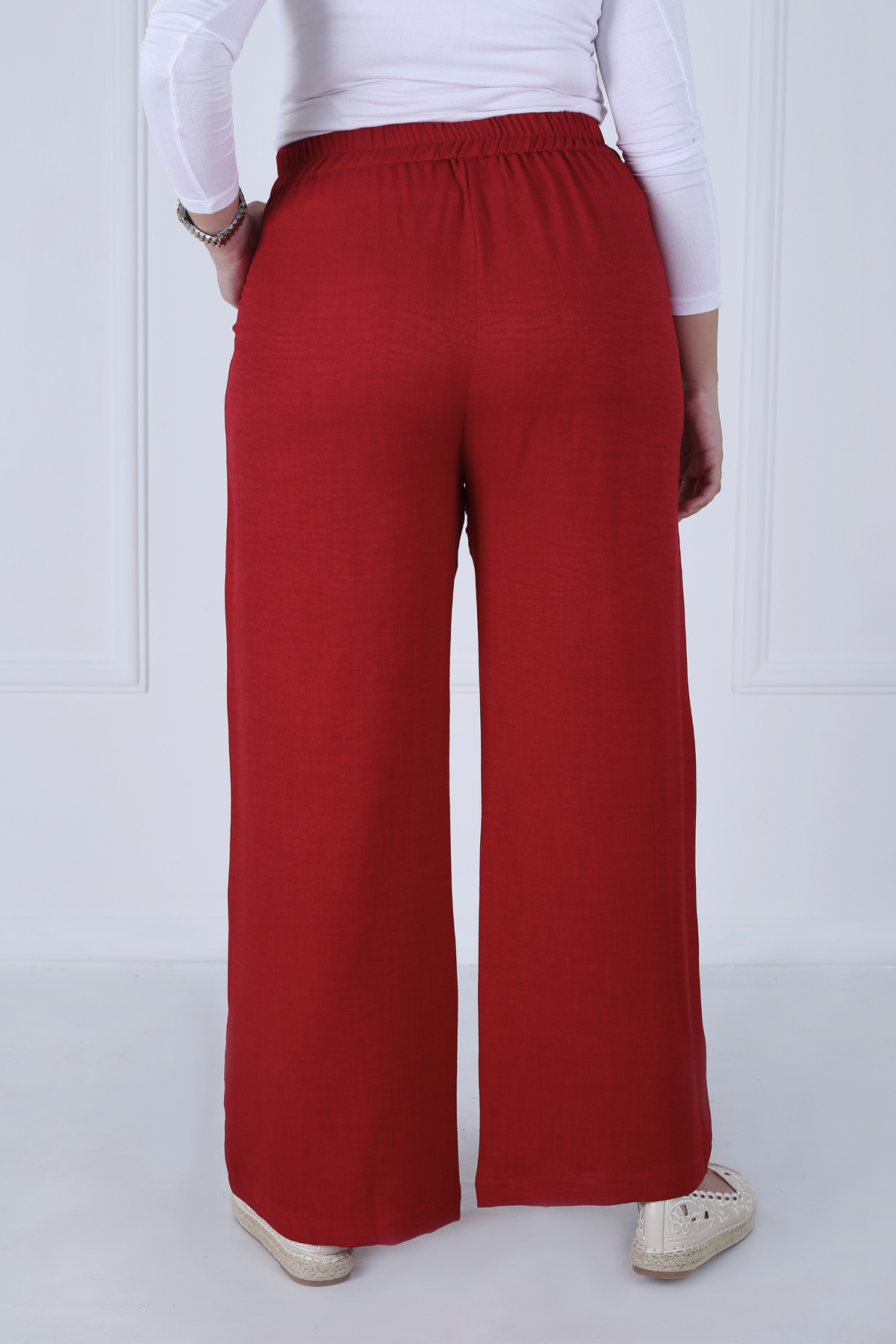 Pantalon Femme - Casual Large - Effet Lin
