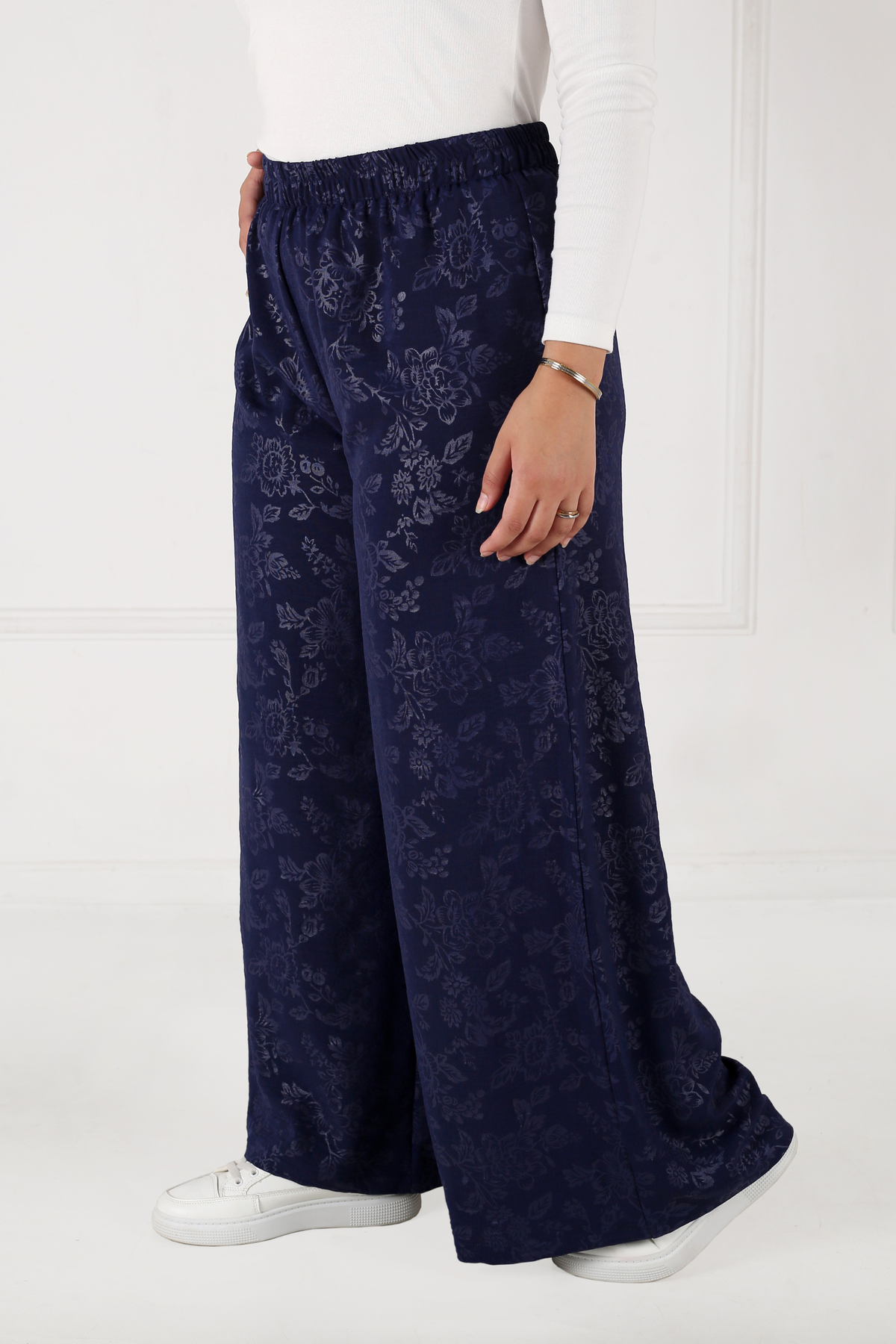 Pantalon Femme - Pantalon Jupe - Crêpe Crush à Motifs