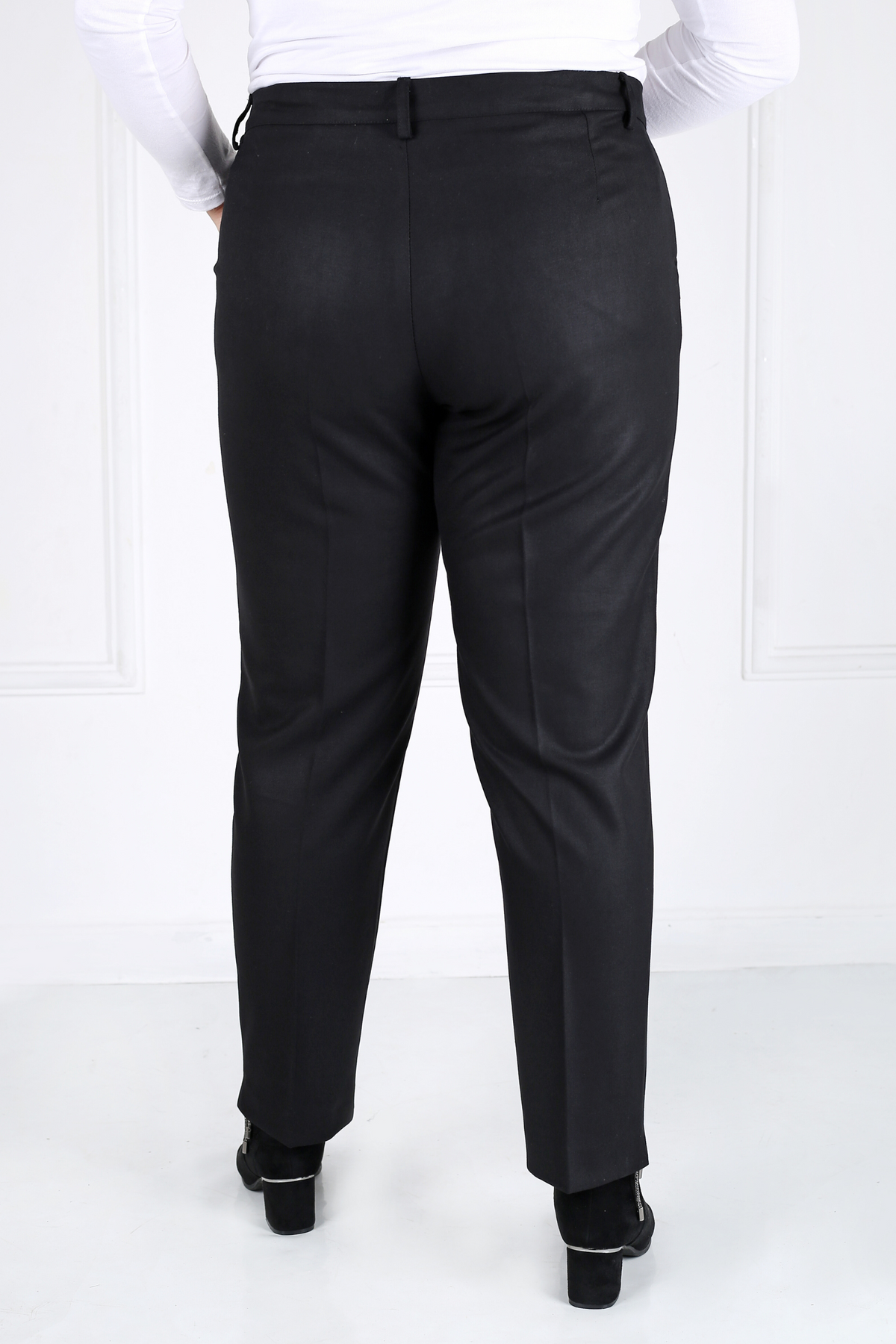 Pantalon Femme - Classique à Fentes - Flanelle Drapée