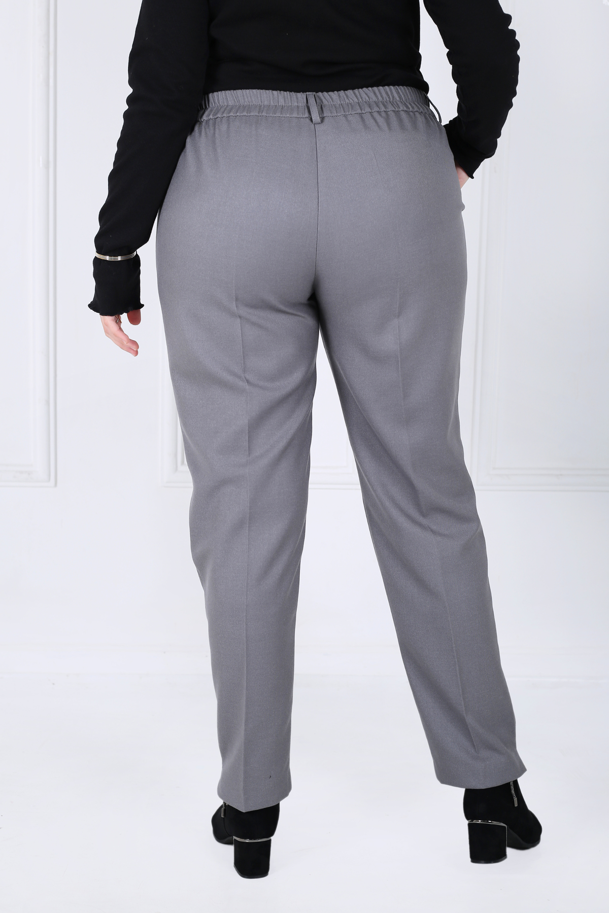 Pantalon Femme - Classique à Fentes CE Chaud - Flanelle Drapée