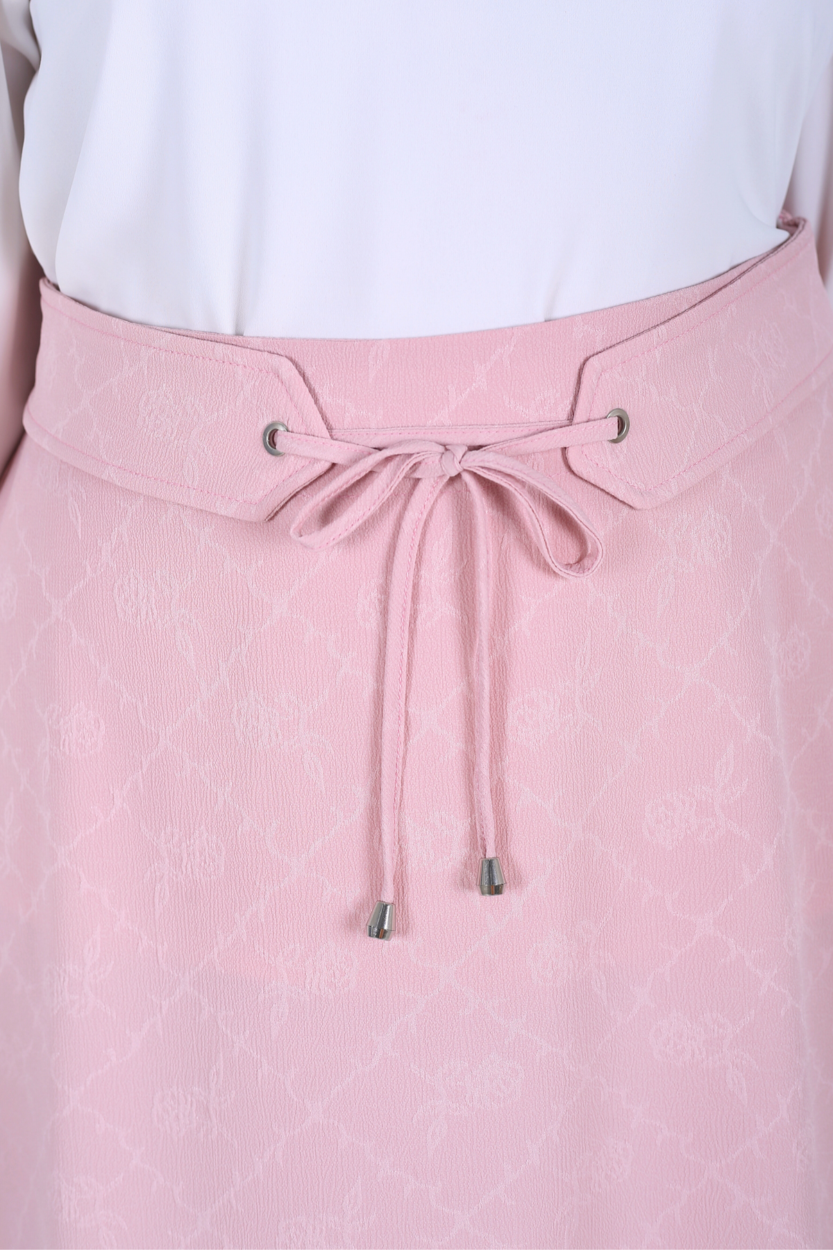 Jupe Evasée à Ceinture - Jacquard