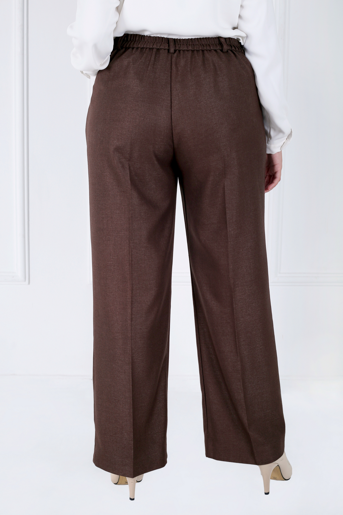 Pantalon Femme - Classique Large Chaud - Flanelle Drapée