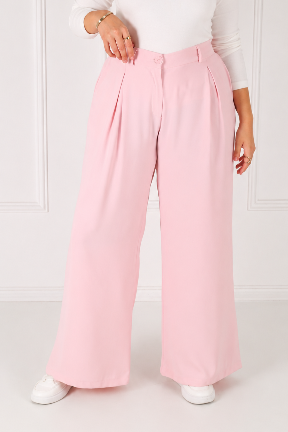 Pantalon Femme - Palazzo à Plis - Crêpe Corée