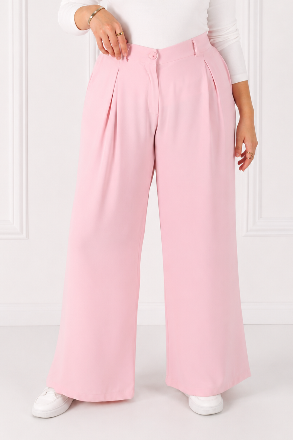 Pantalon Femme - Palazzo à Plis - Crêpe Corée