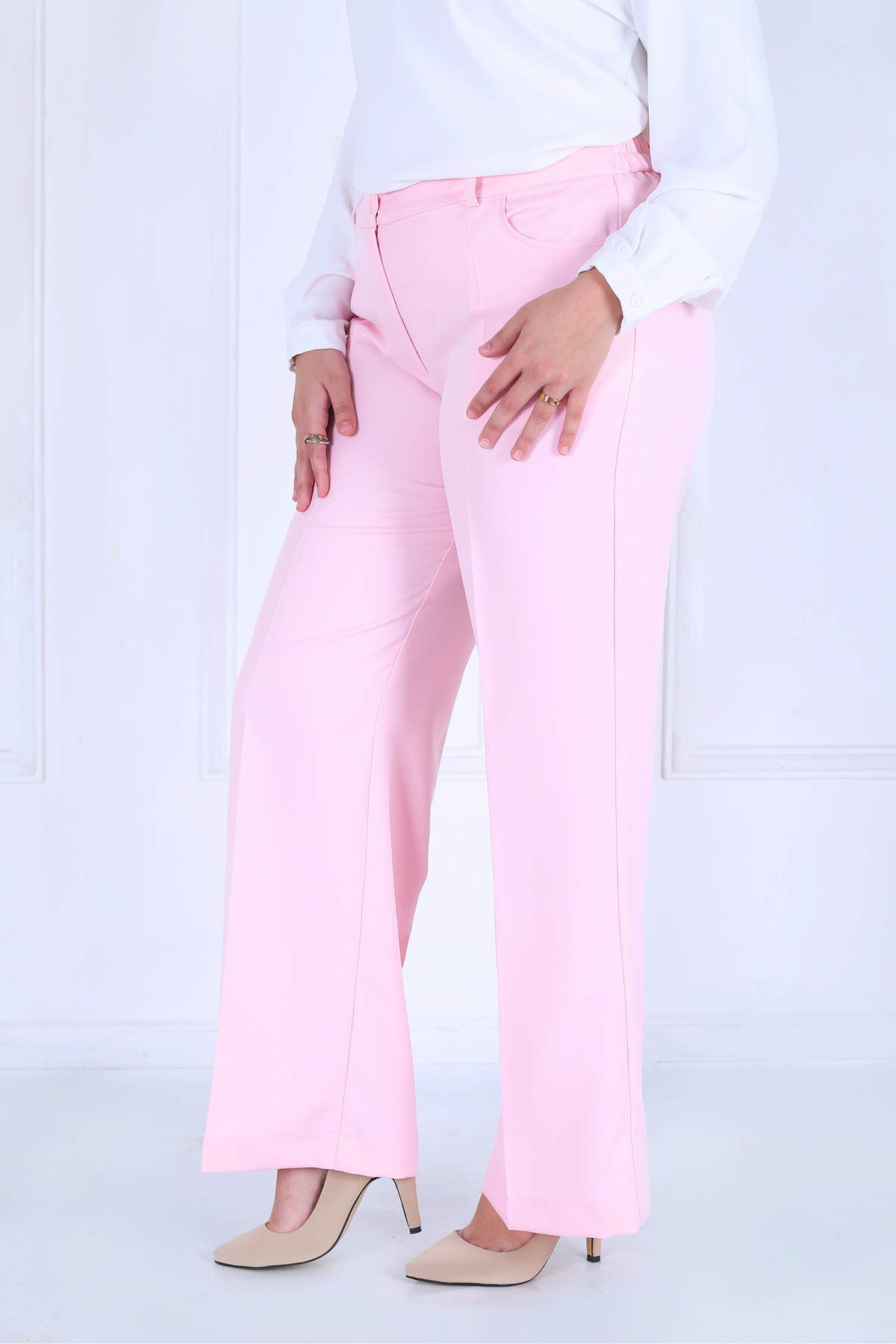 Pantalon Femme - Classique Large - Gabardine Tailleur