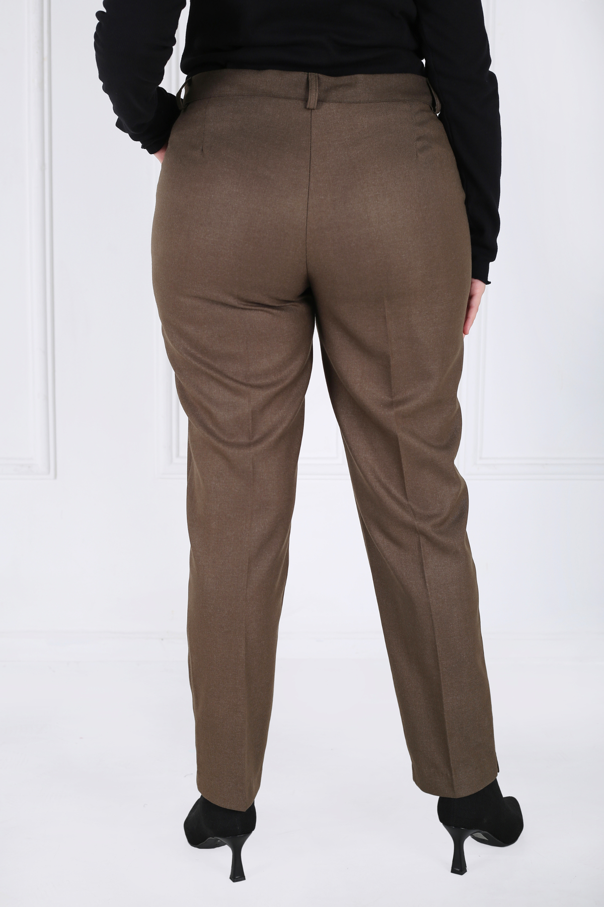 Pantalon Femme - Classique à Fentes Chaud - Flanelle Drapée