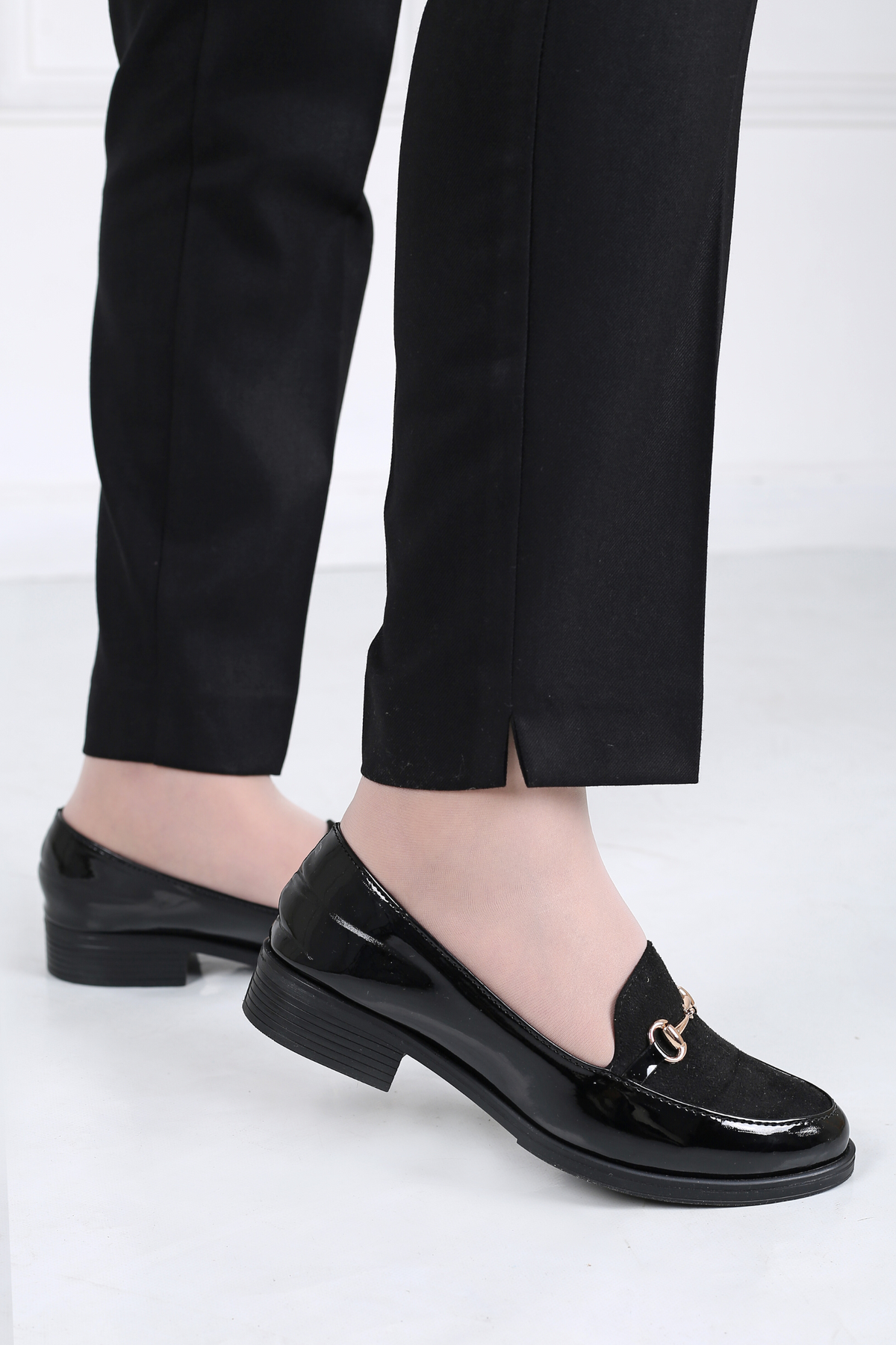 Pantalon Femme - Classique à Fentes - Flanelle Drapée