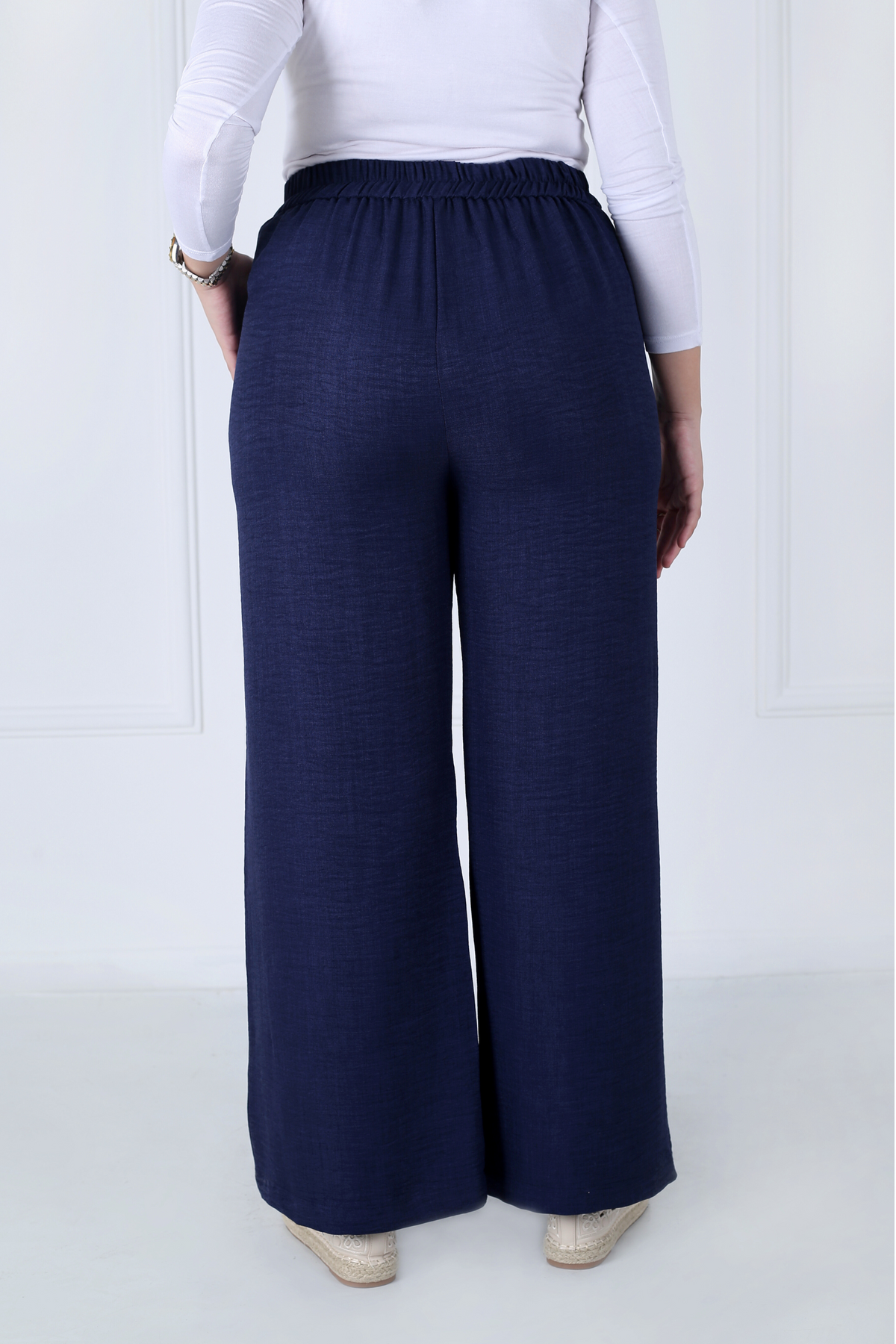 Pantalon Femme - Casual Large - Effet Lin