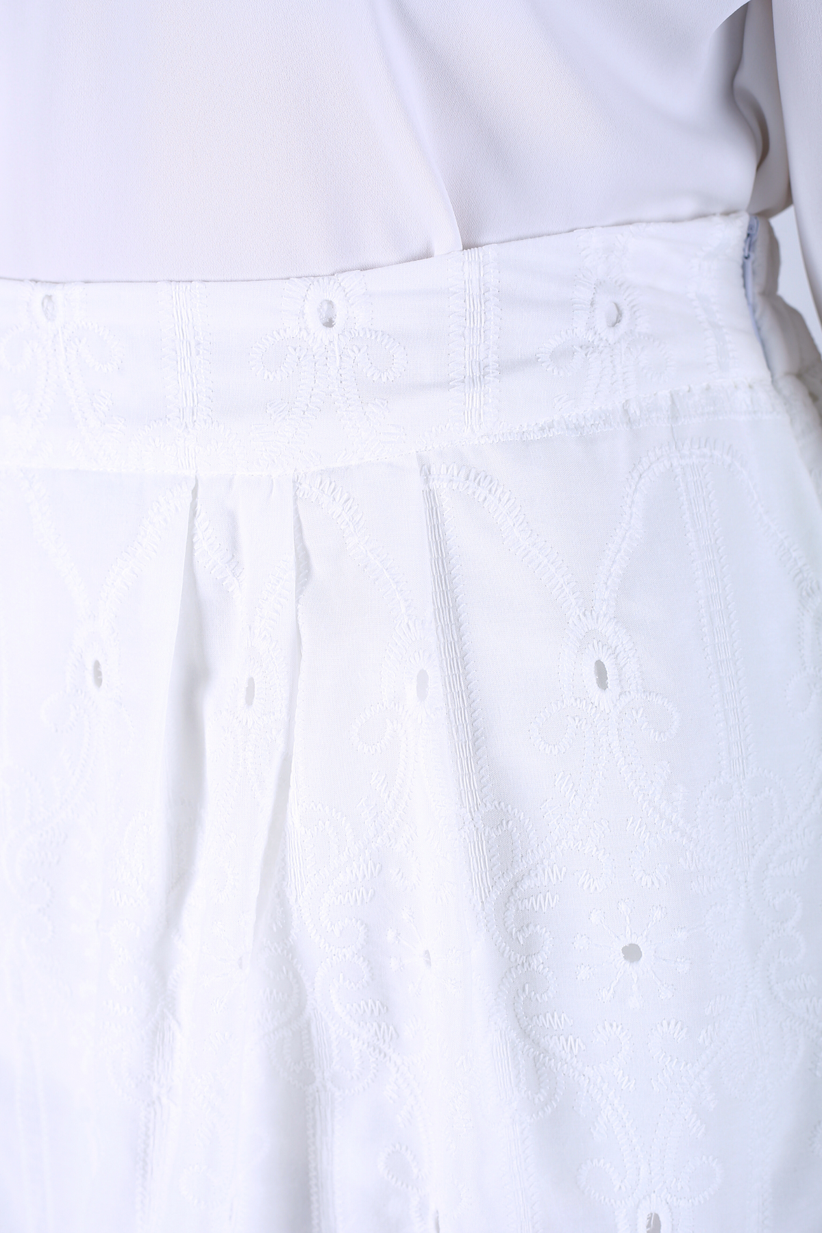 Jupe Longue Avec Doublure - Broderie Anglaise