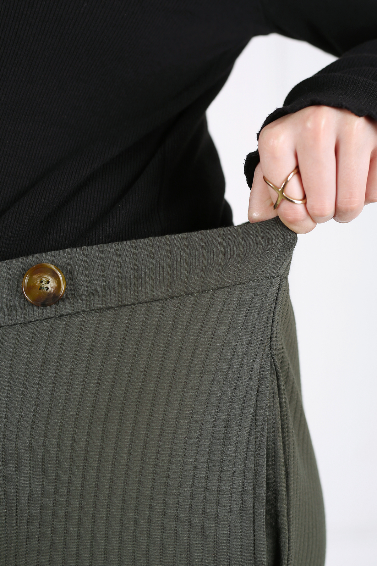 Pantalon Femme - Large à 2 Boutons - Milano Etirable