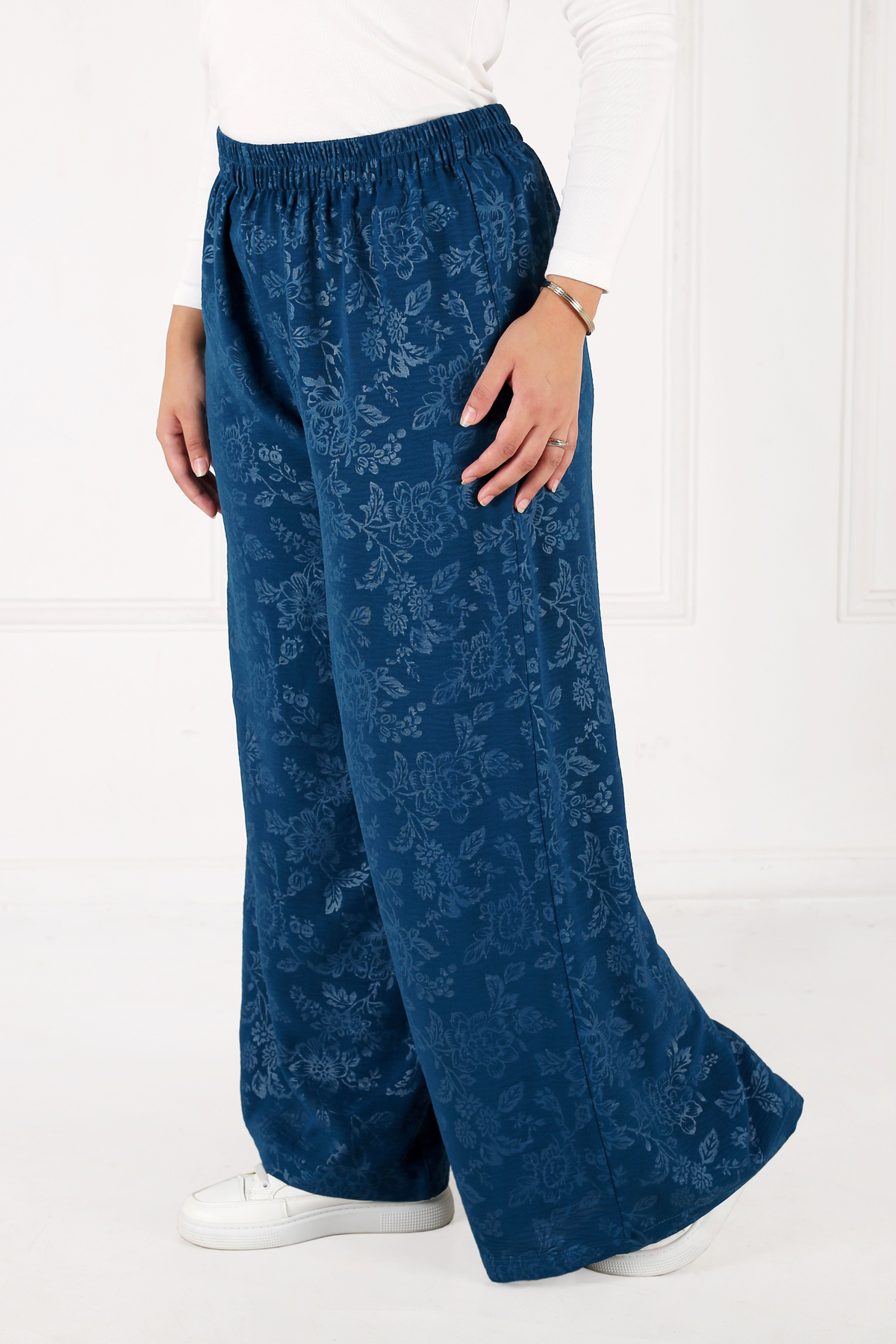 Pantalon Femme - Pantalon Jupe - Crêpe Crush à Motifs