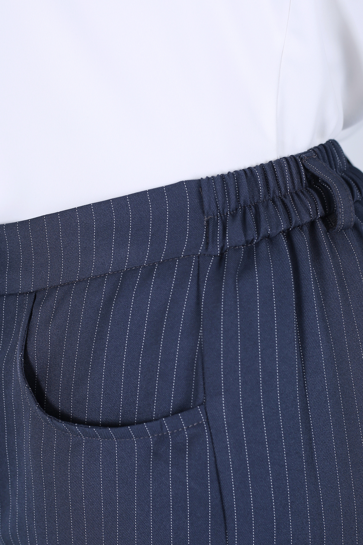 Pantalon Femme - Classique Large - Gabardine Tailleur Rayé