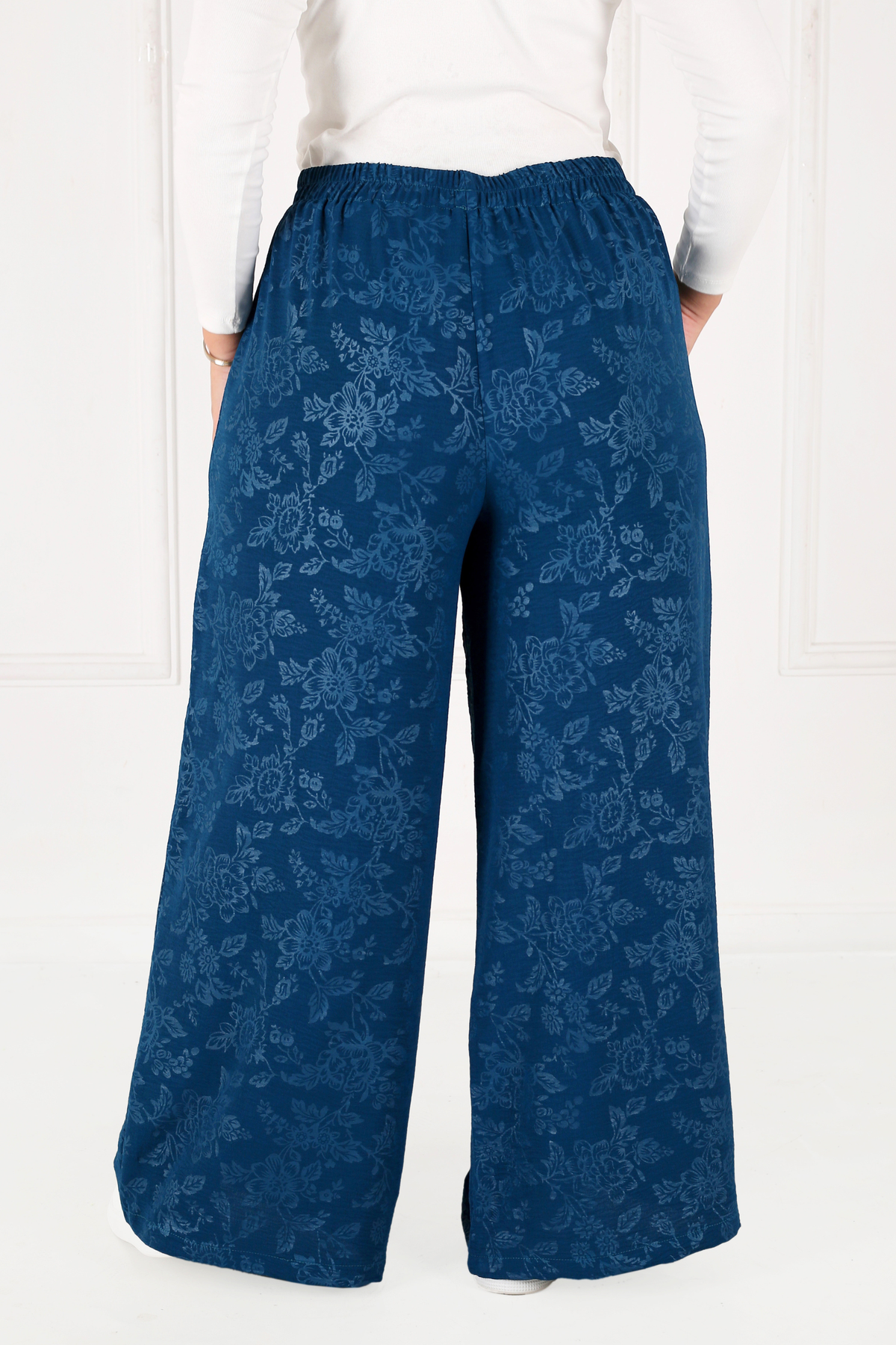 Pantalon Femme - Pantalon Jupe - Crêpe Crush à Motifs