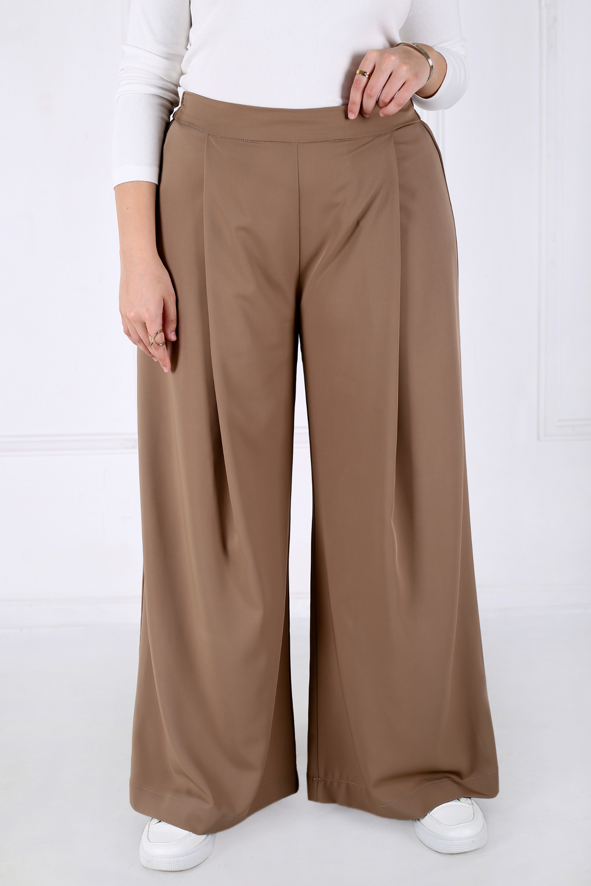 Pantalon Femme - Pantalon Jupe à Plis - Crêpe Prada