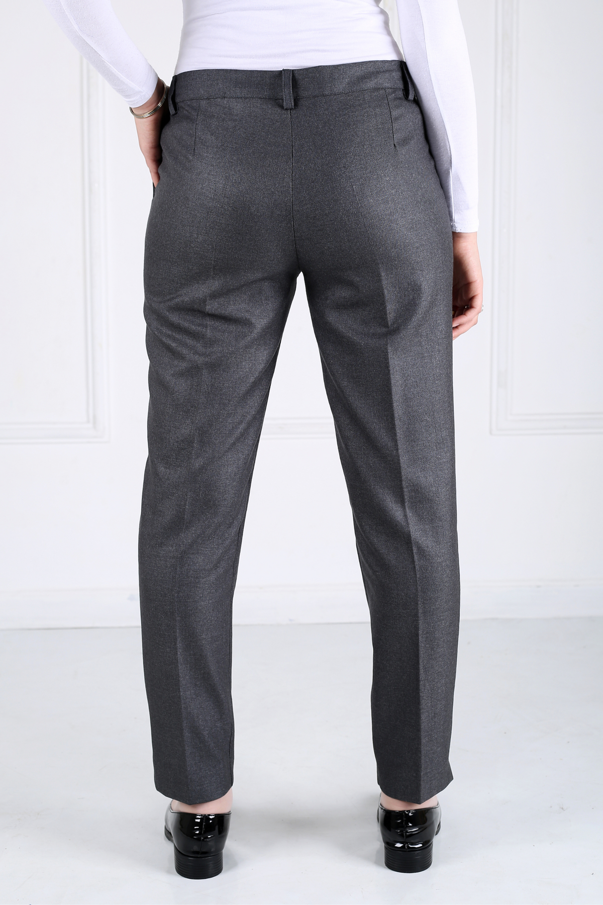 Pantalon Femme - Classique à Fentes - Flanelle Drapée