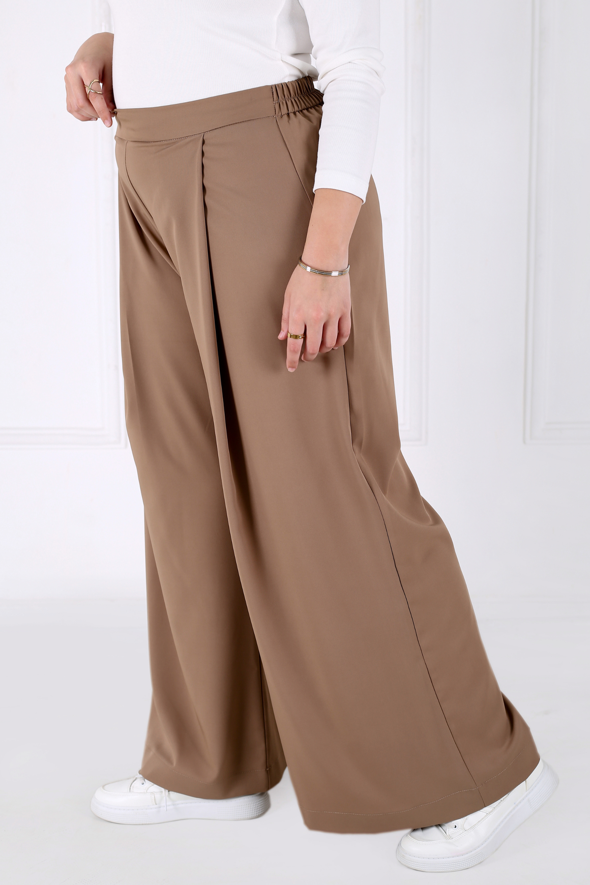 Pantalon Femme - Pantalon Jupe à  Grands Plis - Crêpe Pradda