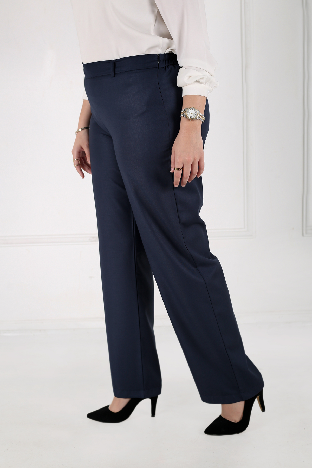 Pantalon Femme - Classique Droit - Twill Tailleur Léger