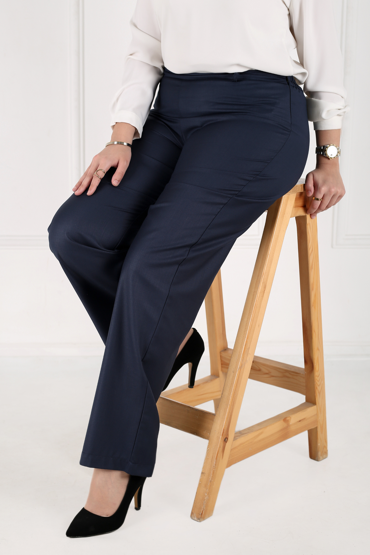 Pantalon Femme - Classique Droit - Twill Tailleur Léger