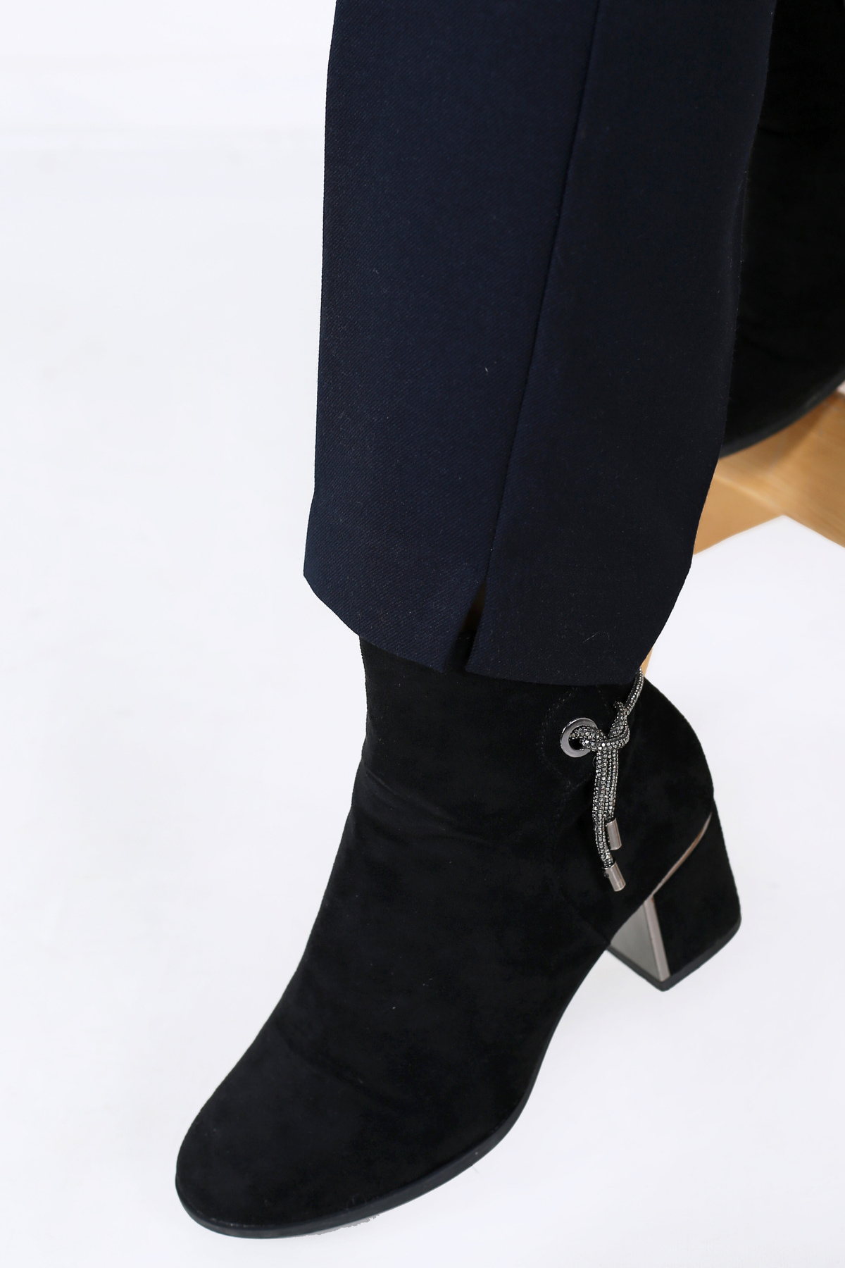 Pantalon Femme - Classique à Fentes CE Chaud - Flanelle Drapée