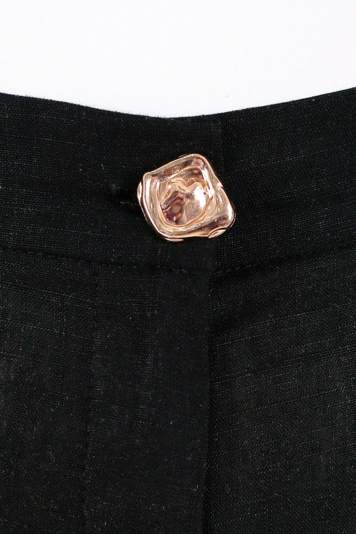 Pantalon Femme - Classique Large à Bouton Doré - Lin