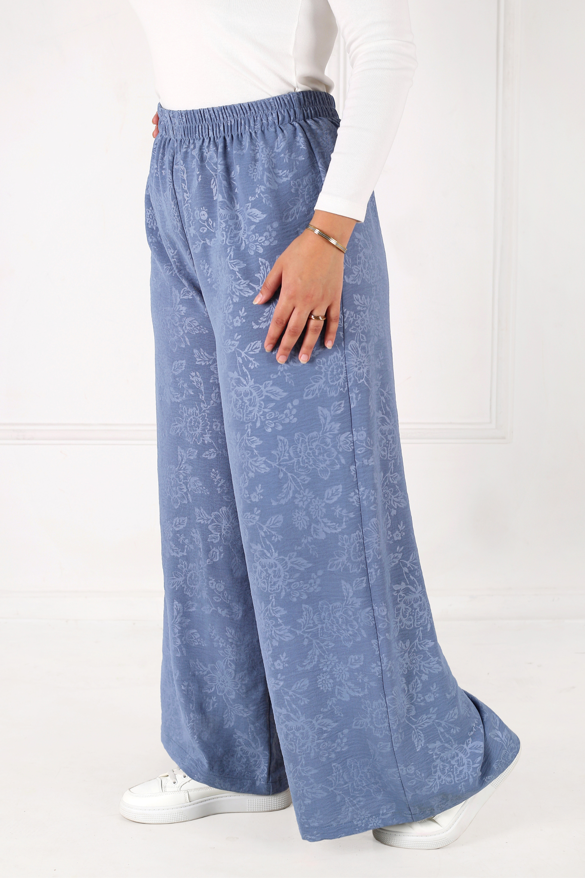 Pantalon Femme - Pantalon Jupe - Crêpe Crush à Motifs