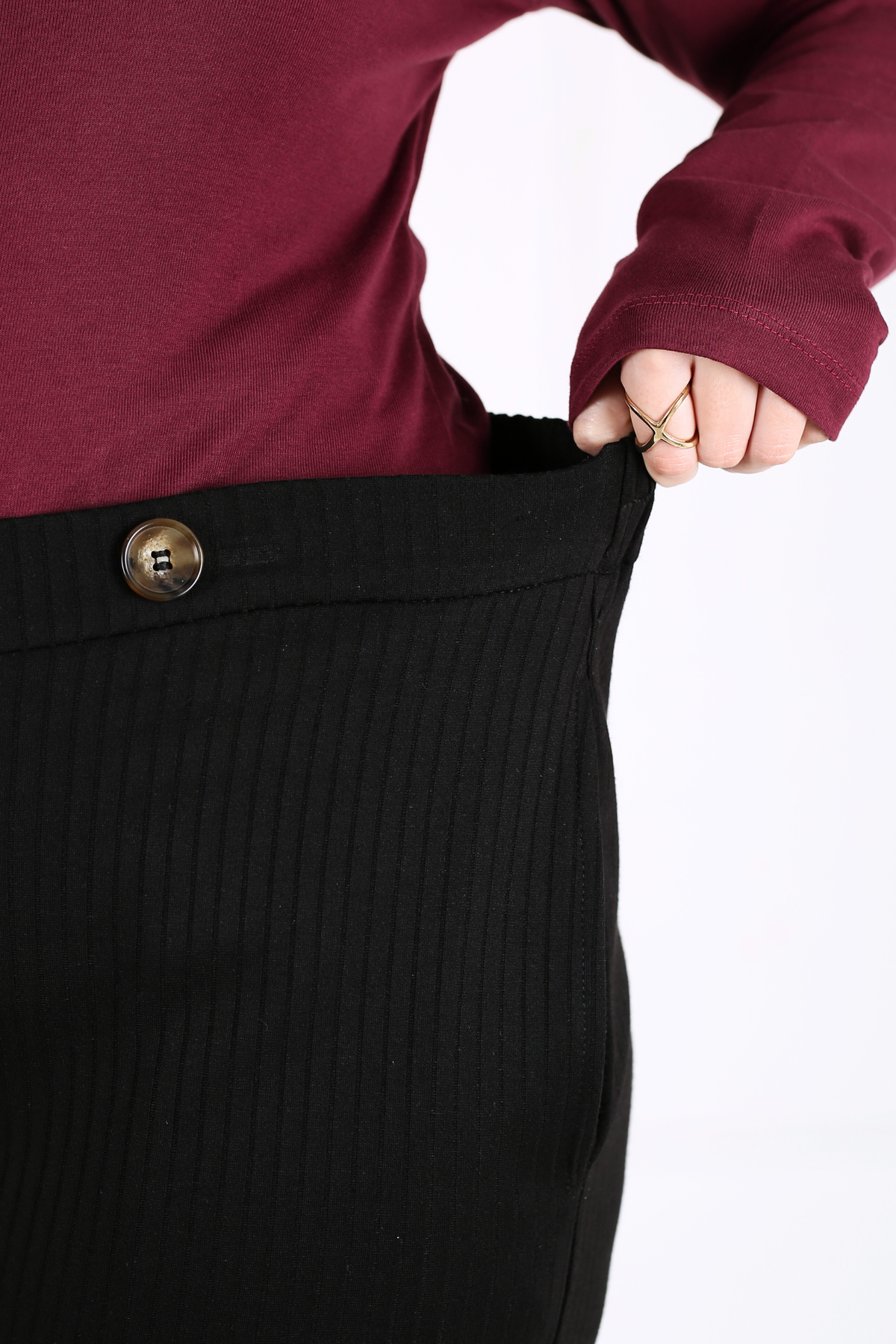 Pantalon Femme - Large à 2 Boutons - Milano Etirable