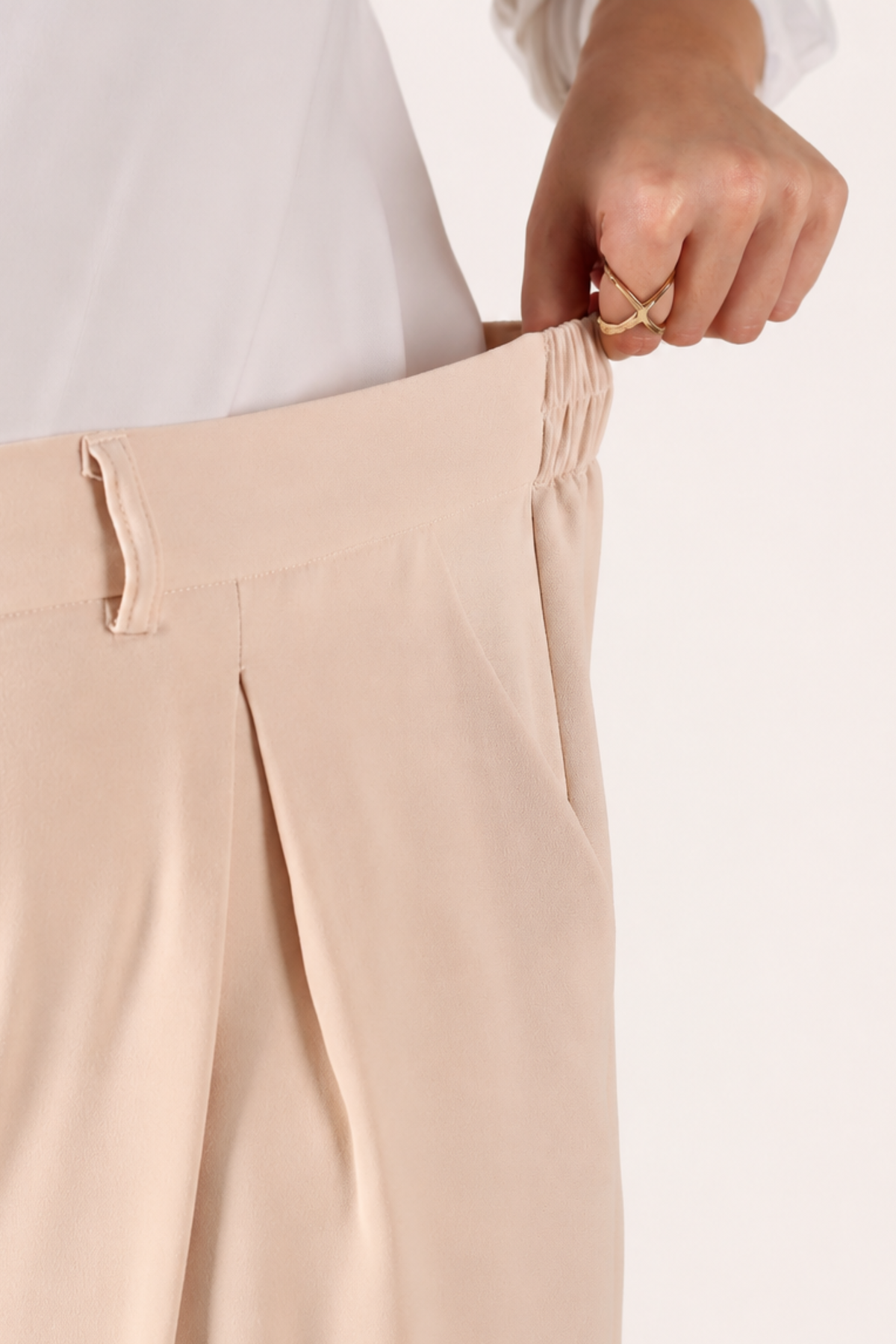 Pantalon Femme - Palazzo à Plis - Crêpe Corée