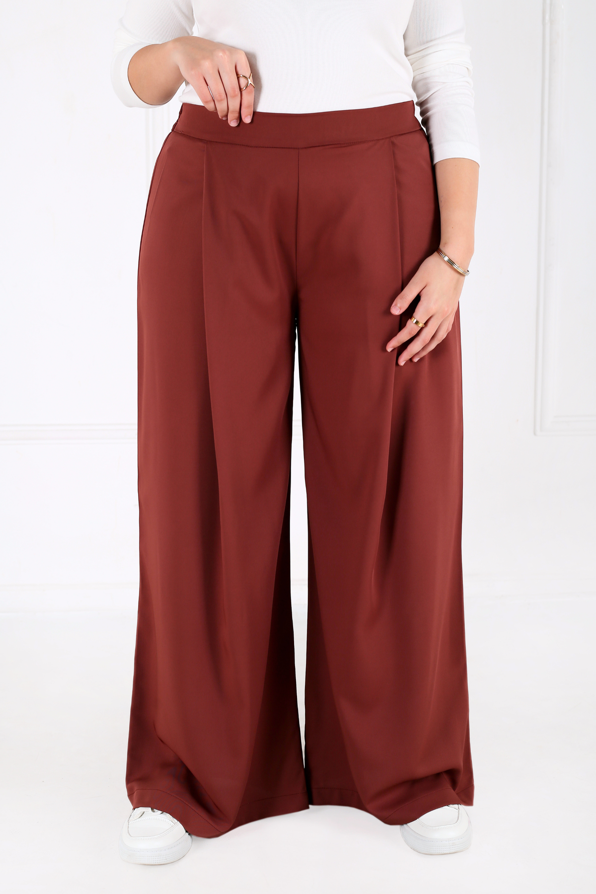 Pantalon Femme - Pantalon Jupe à Plis - Crêpe Prada