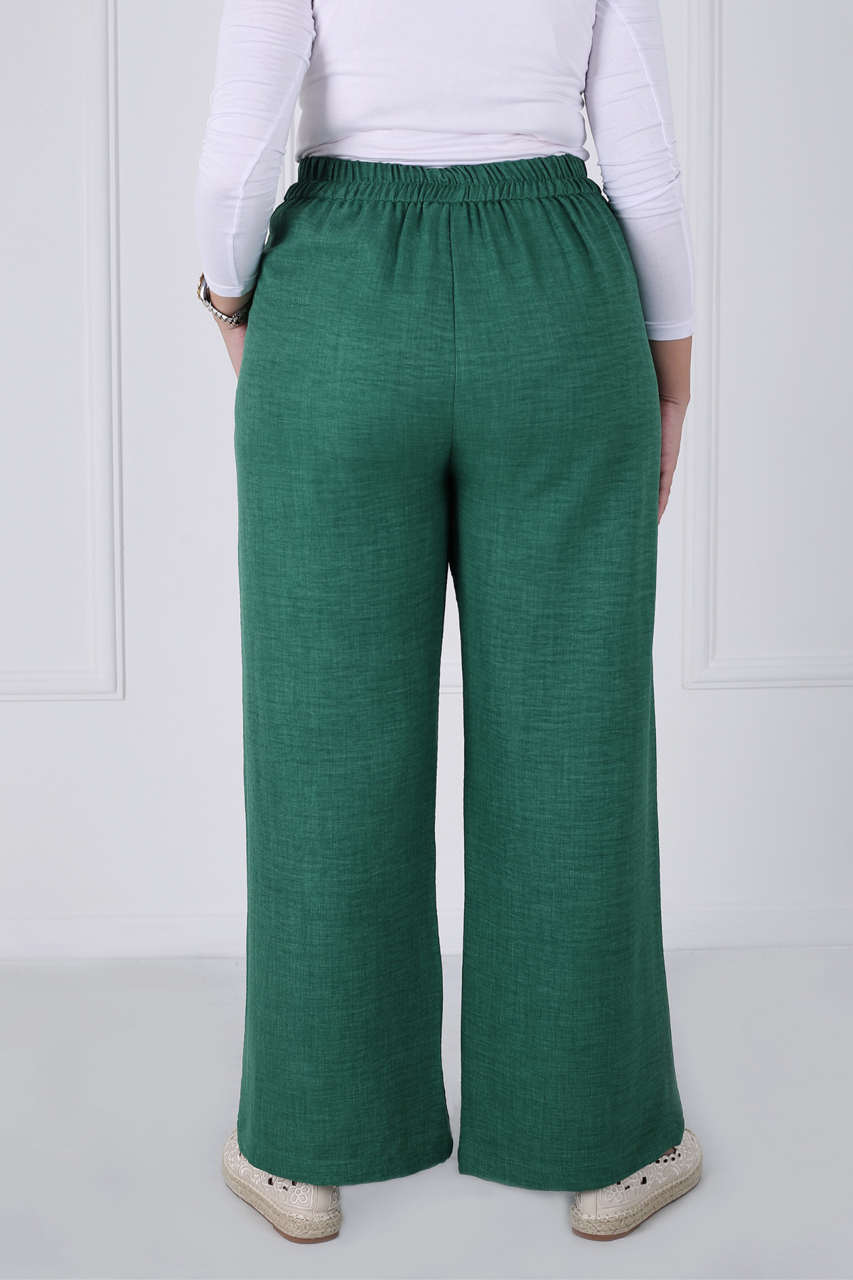 Pantalon Femme - Casual Large - Effet Lin