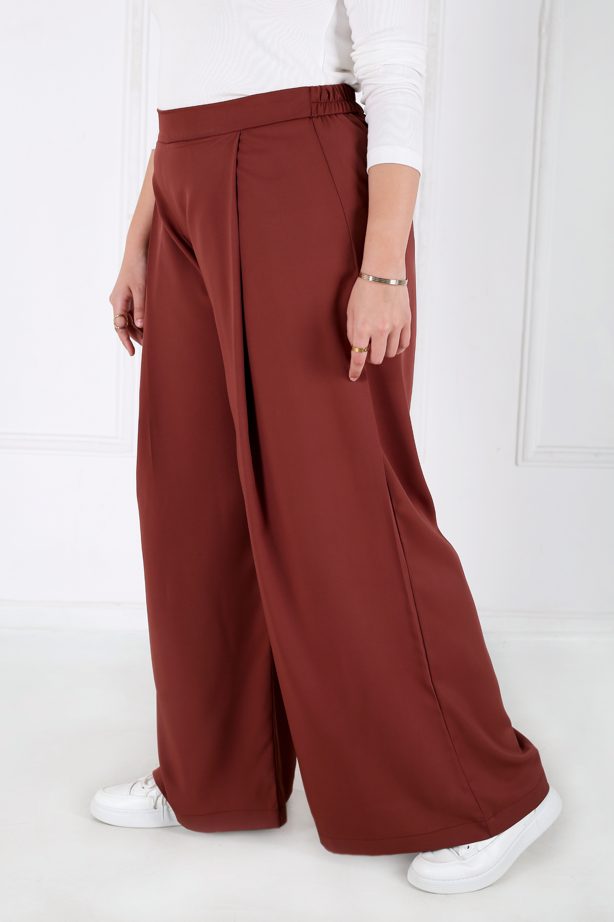 Pantalon Femme - Pantalon Jupe à  Grands Plis - Crêpe Pradda