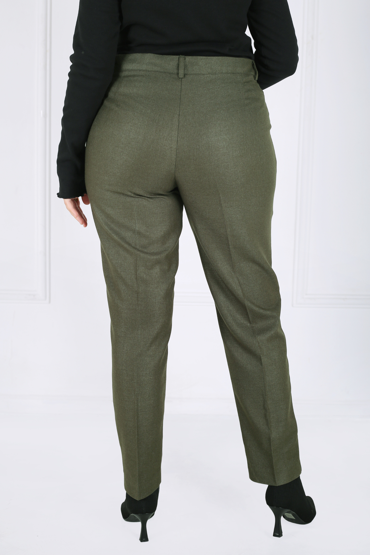 Pantalon Femme - Classique à Fentes Chaud - Flanelle Drapée