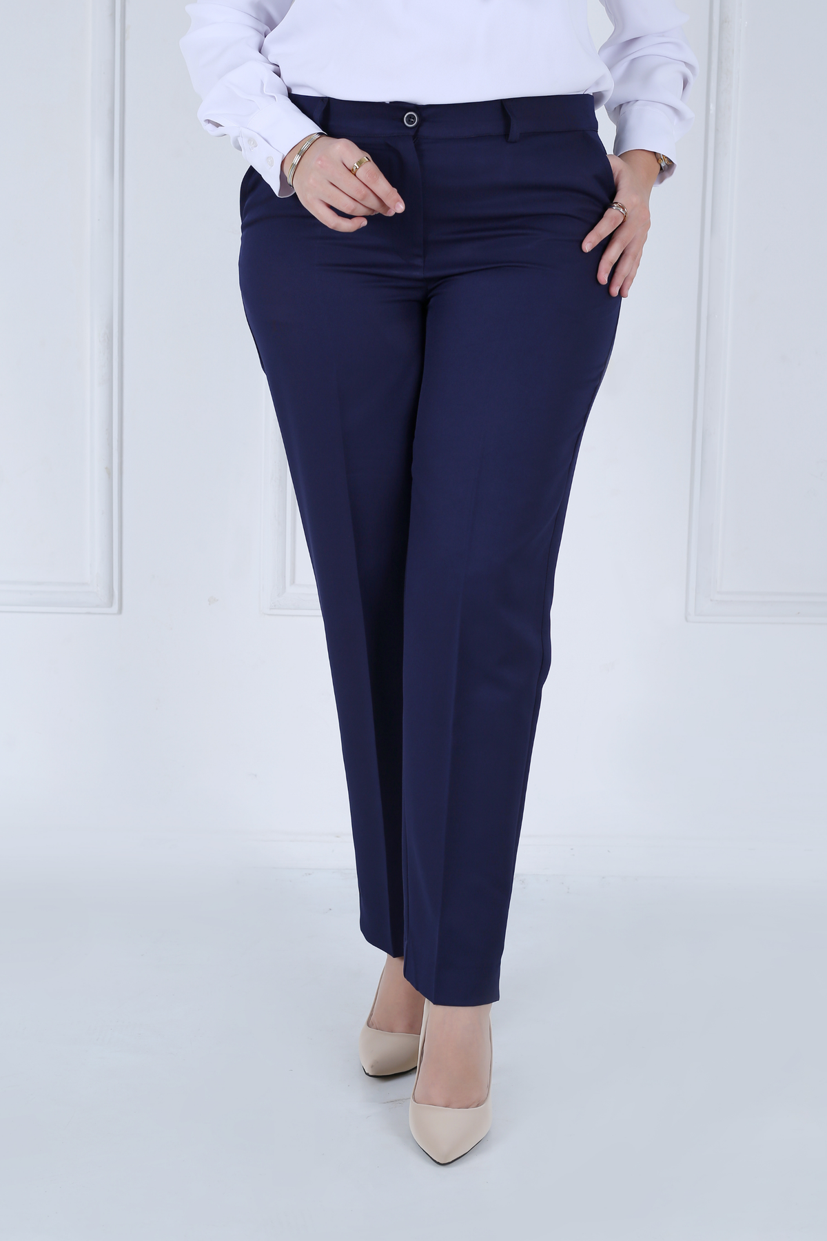 Pantalon Femme - Classique à fentes - Gabardine Tailleur