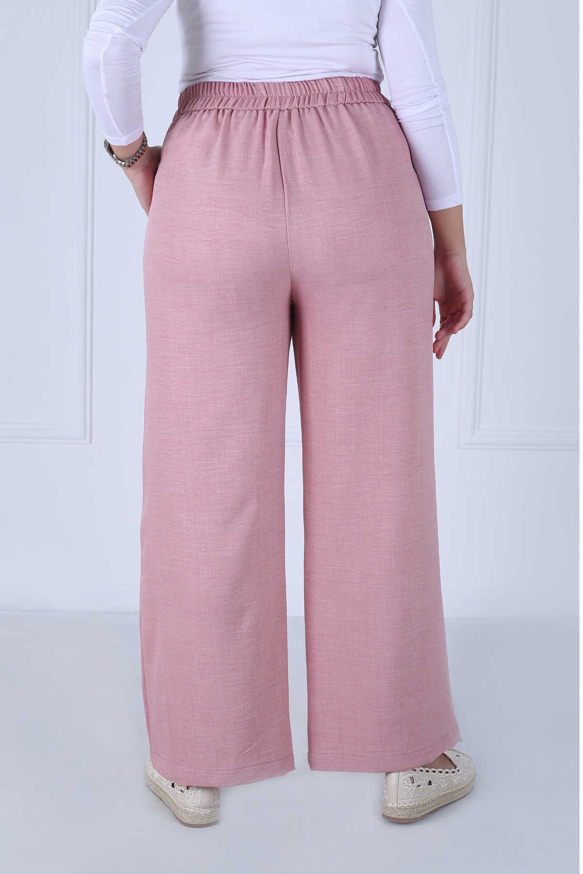 Pantalon Femme - Casual Large - Effet Lin