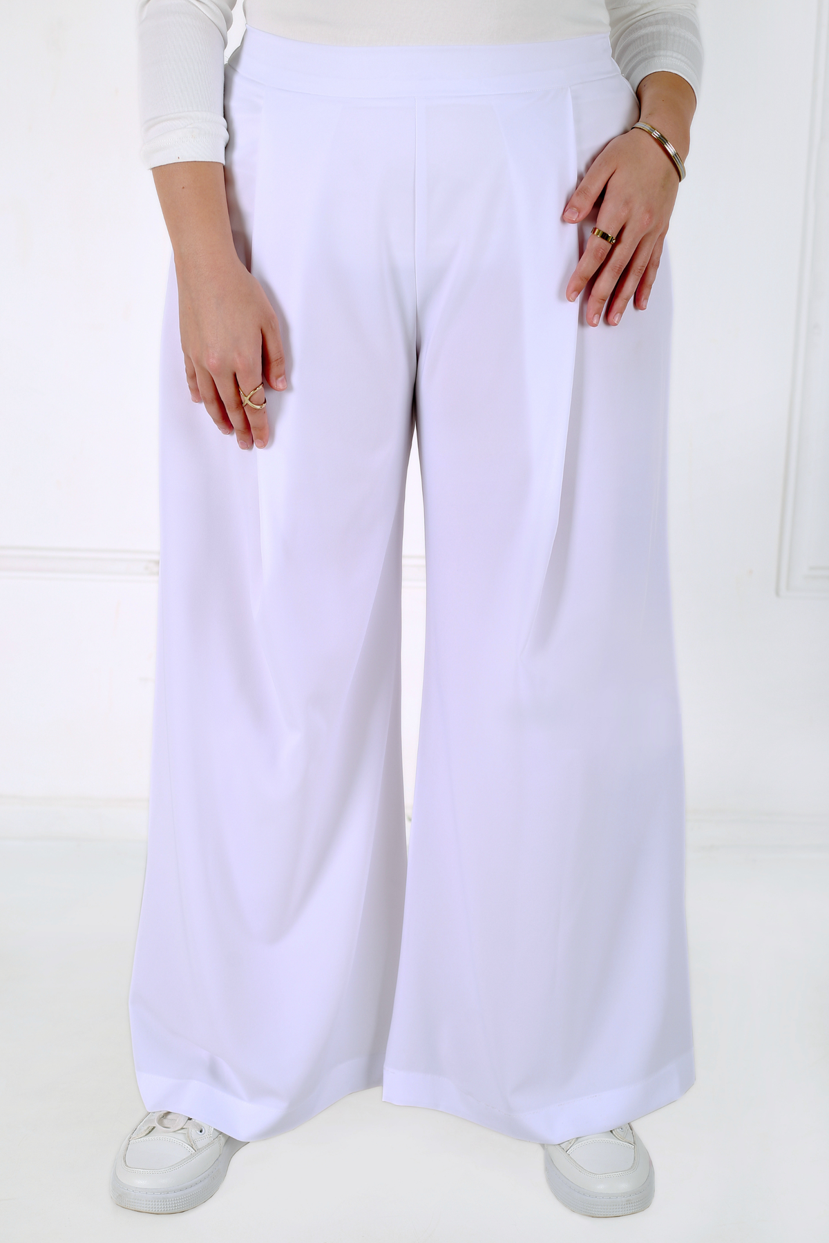 Pantalon Femme - Pantalon Jupe à Plis - Crêpe Prada