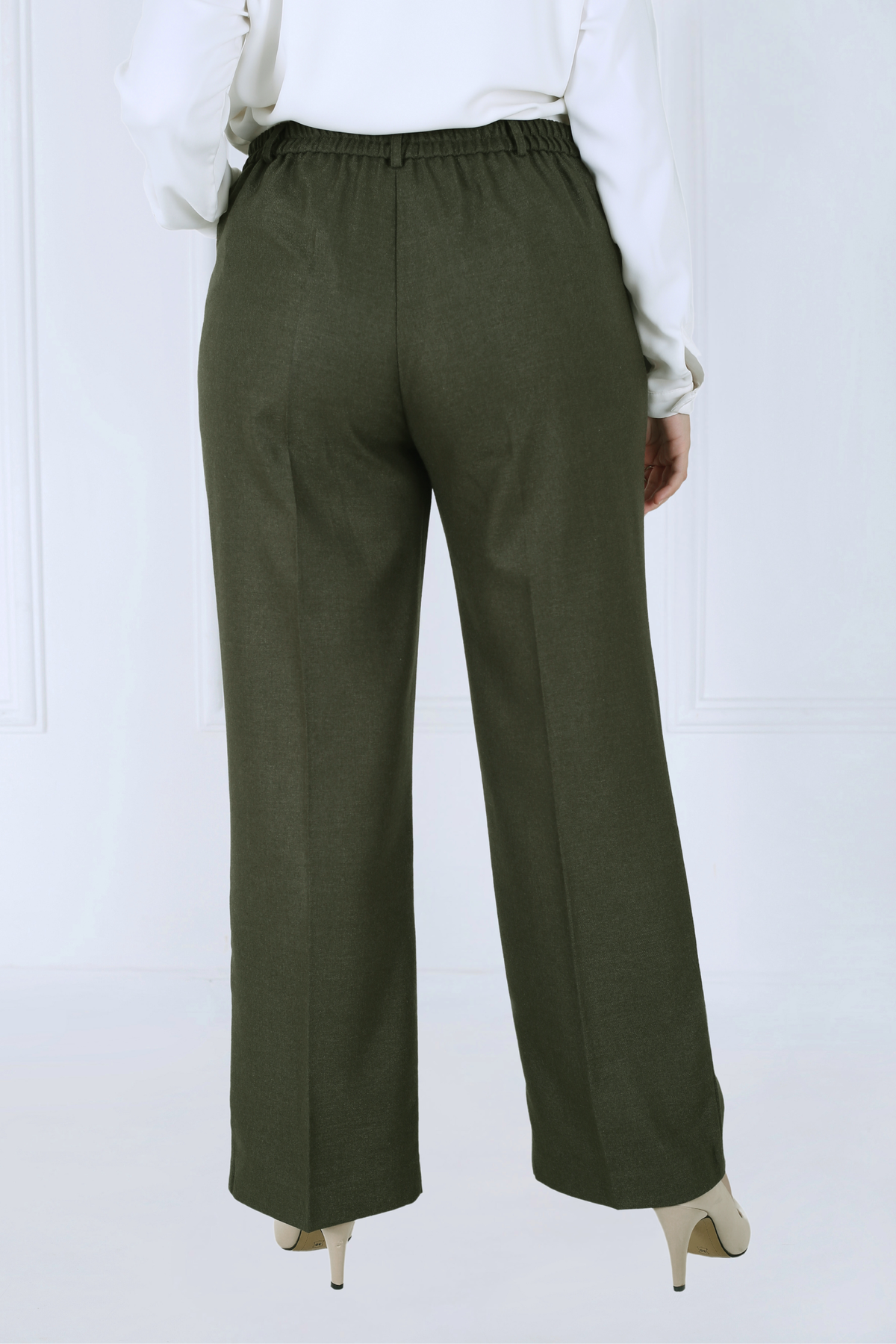 Pantalon Femme - Classique Large Chaud - Flanelle Drapée