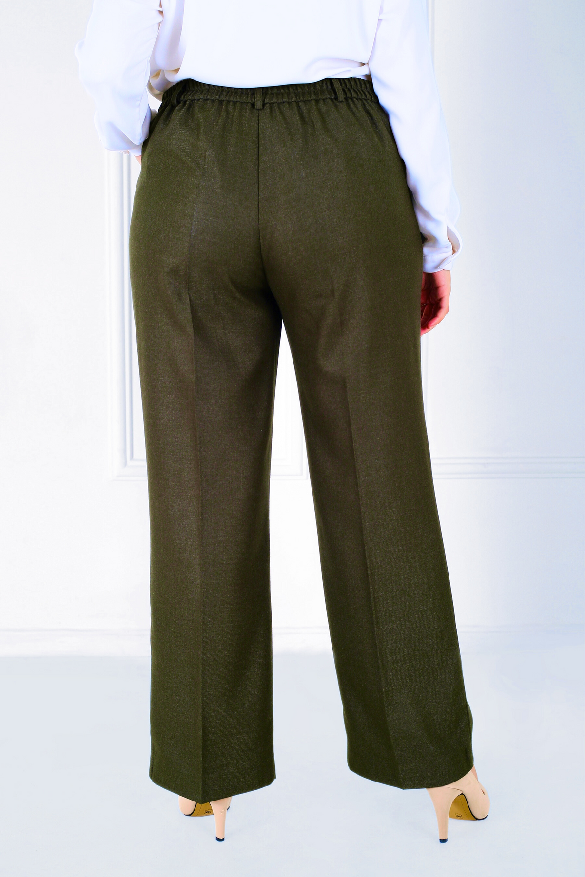 Pantalon Femme - Classique Large Chaud - Flanelle Drapée