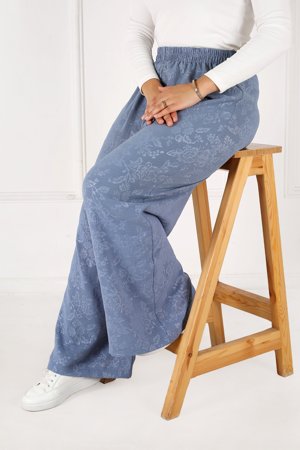 Pantalon Femme - Pantalon Jupe - Crêpe Crush à Motifs